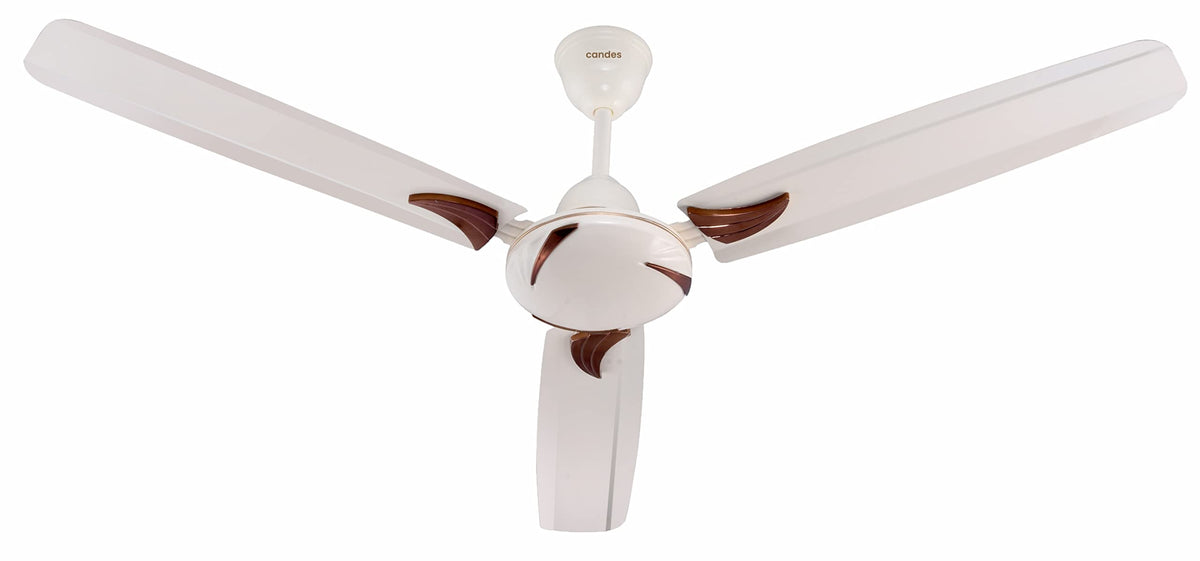 Candes Lynx 1200mm High-Speed Decorative Ceiling Fans for Home | BEE Star Rated 405 RPM Anti-Dust, 2 Years Warranty (Ivory) Pack of 1