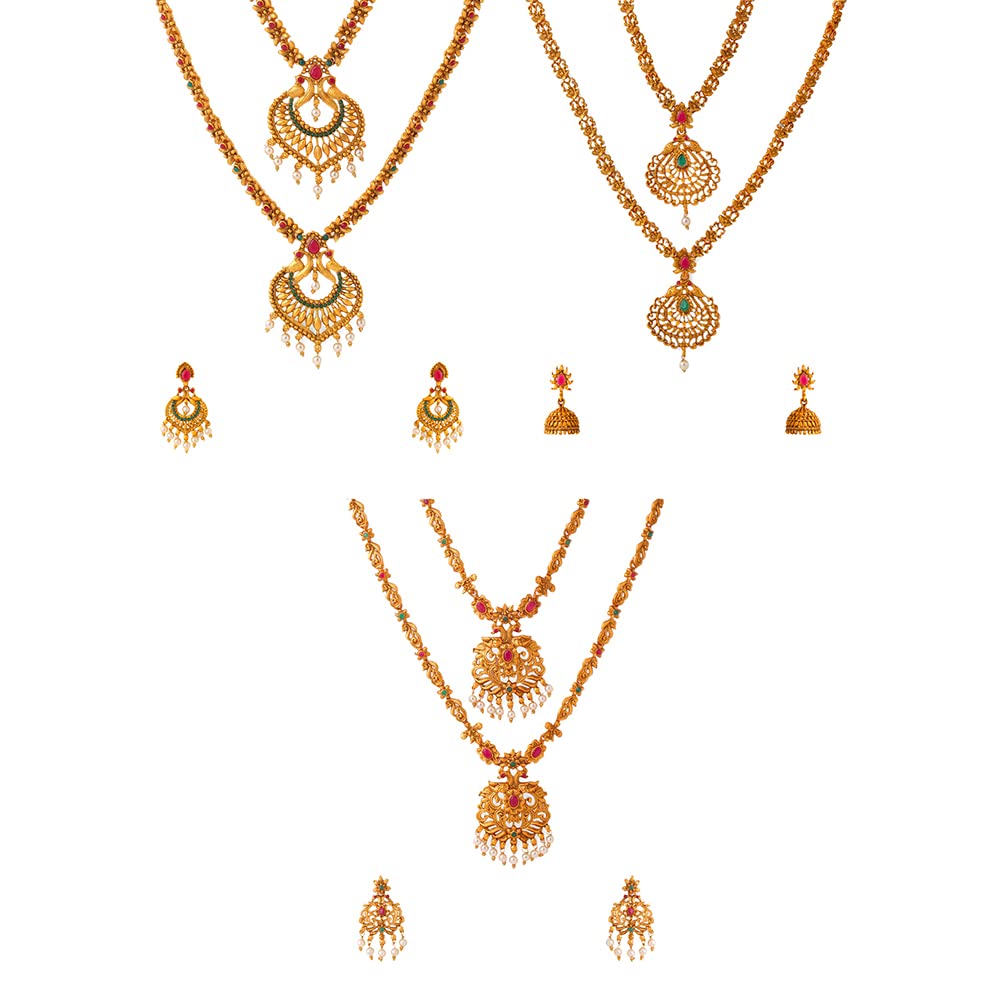 Golden Brass CITY GIRL Necklace Jewelry Set, Occasion: Anniversary