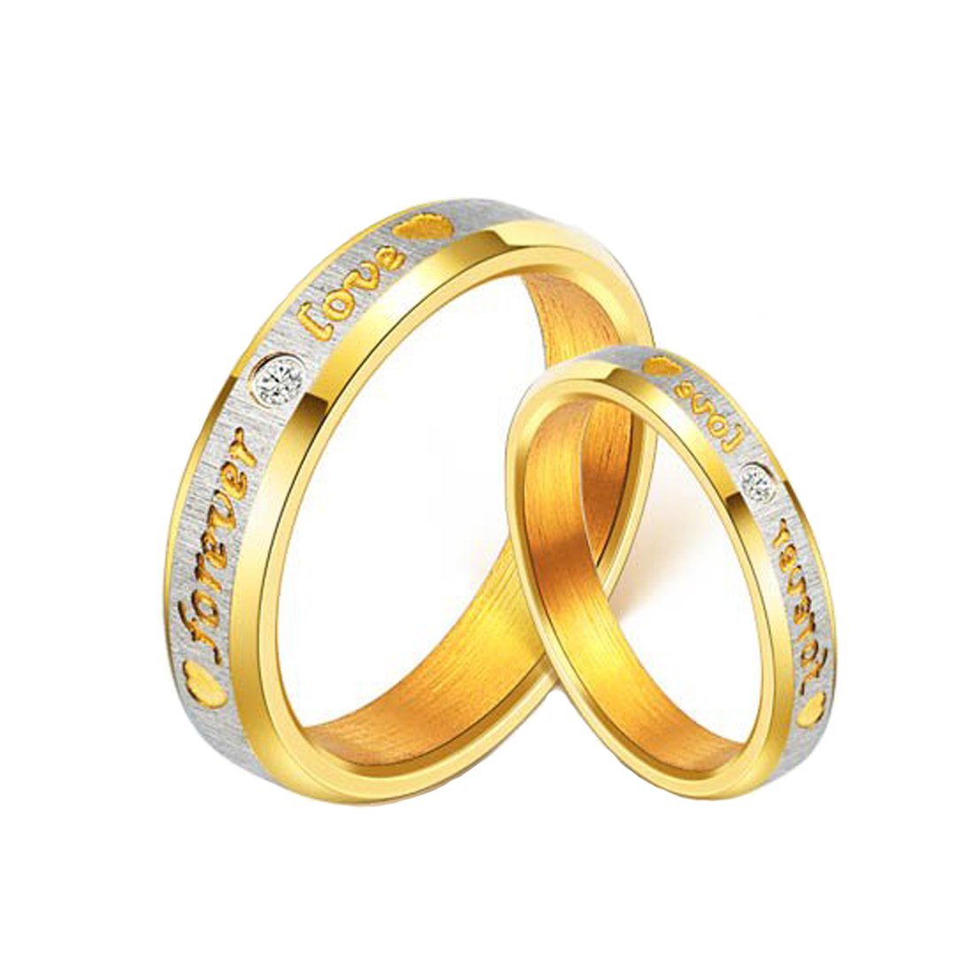 Yellow Chimes Rings for Women and Girls Golden Couple Rings | Valentines Special Forever Love Proposal Couple Ring for Girls & Boys | Birthday Gift For girls and women Anniversary Gift for Wife