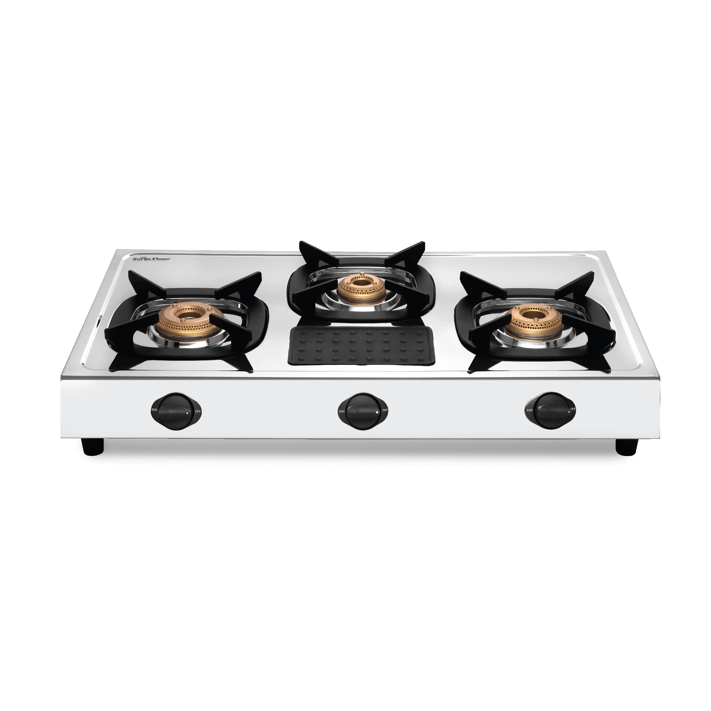 Surya Flame Steel Three Burner Gas Stove Surya Flame Force Gas
