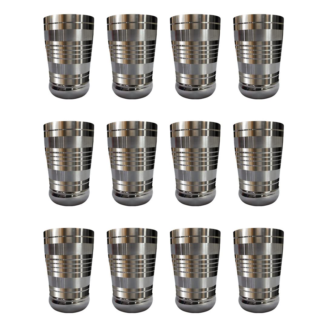 USHA　Each　–　SHRIRAM　Glass　12　Set　Pc　Steel　Stainless　300ml　(K2)　World　GlobalBees　Shop