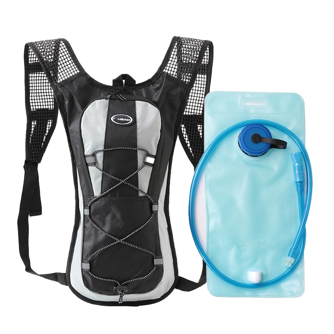 HEAD Lightweight Hydration Backpack with Reservoir- 2 litres, Perfect for Trail Running, Cycling, Hiking
