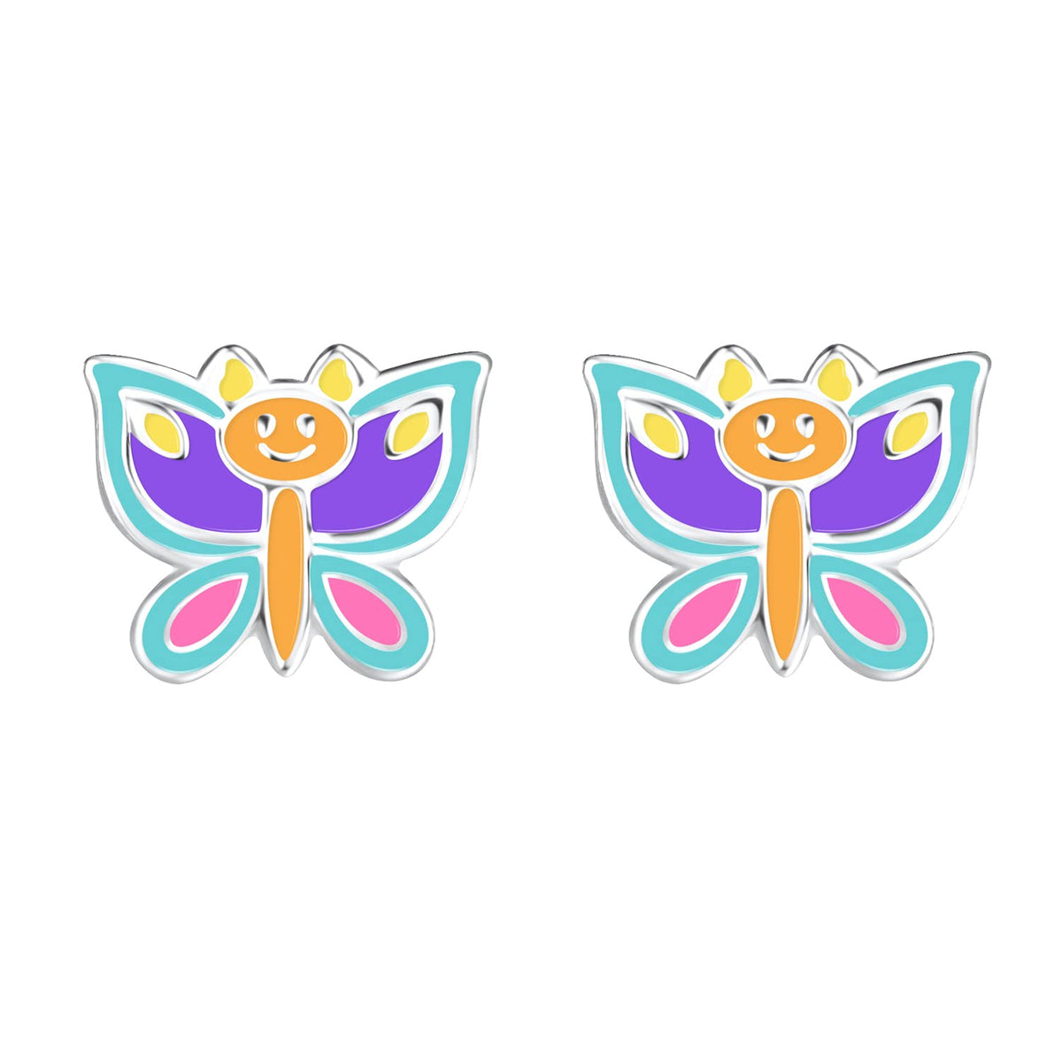 Raajsi by Yellow Chimes 925 Sterling Silver Stud Earring for Girls & Kids Melbees Kids Collection Butterfly Designed |Birthday Gift for Girls Kids | With Certificate of Authenticity & 6 Month Warranty