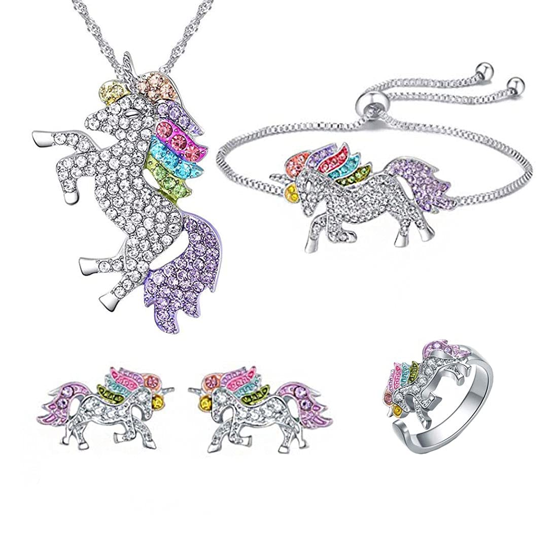 Unicorn necklace hot sale and bracelet