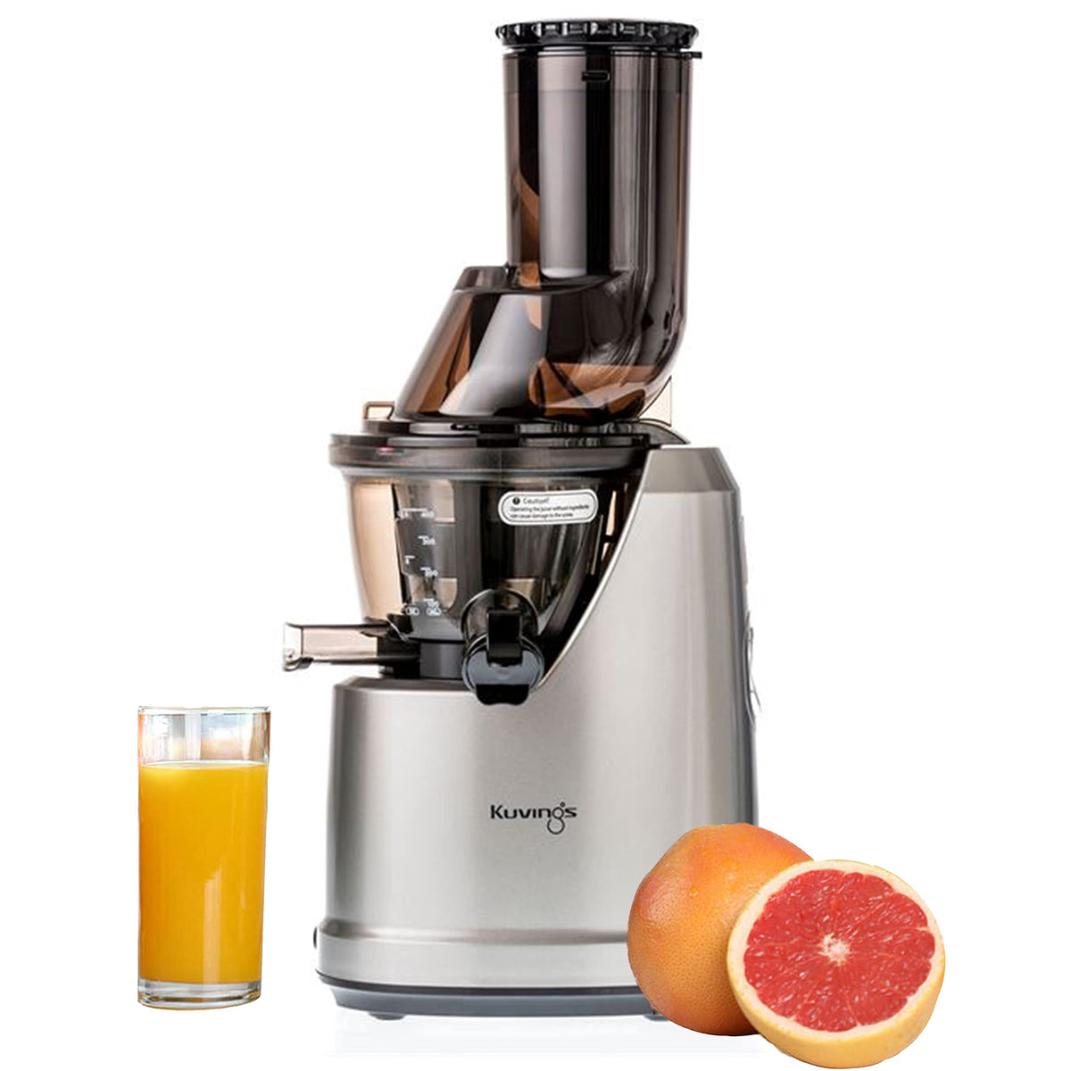 Kuvings B1700 Dark Silver Professional Cold Press Whole Slow Juicer with Smoothie & Sorbet Attachments Included 12 Years Warranty All-in-1 Fruit & Vegetable Juicer