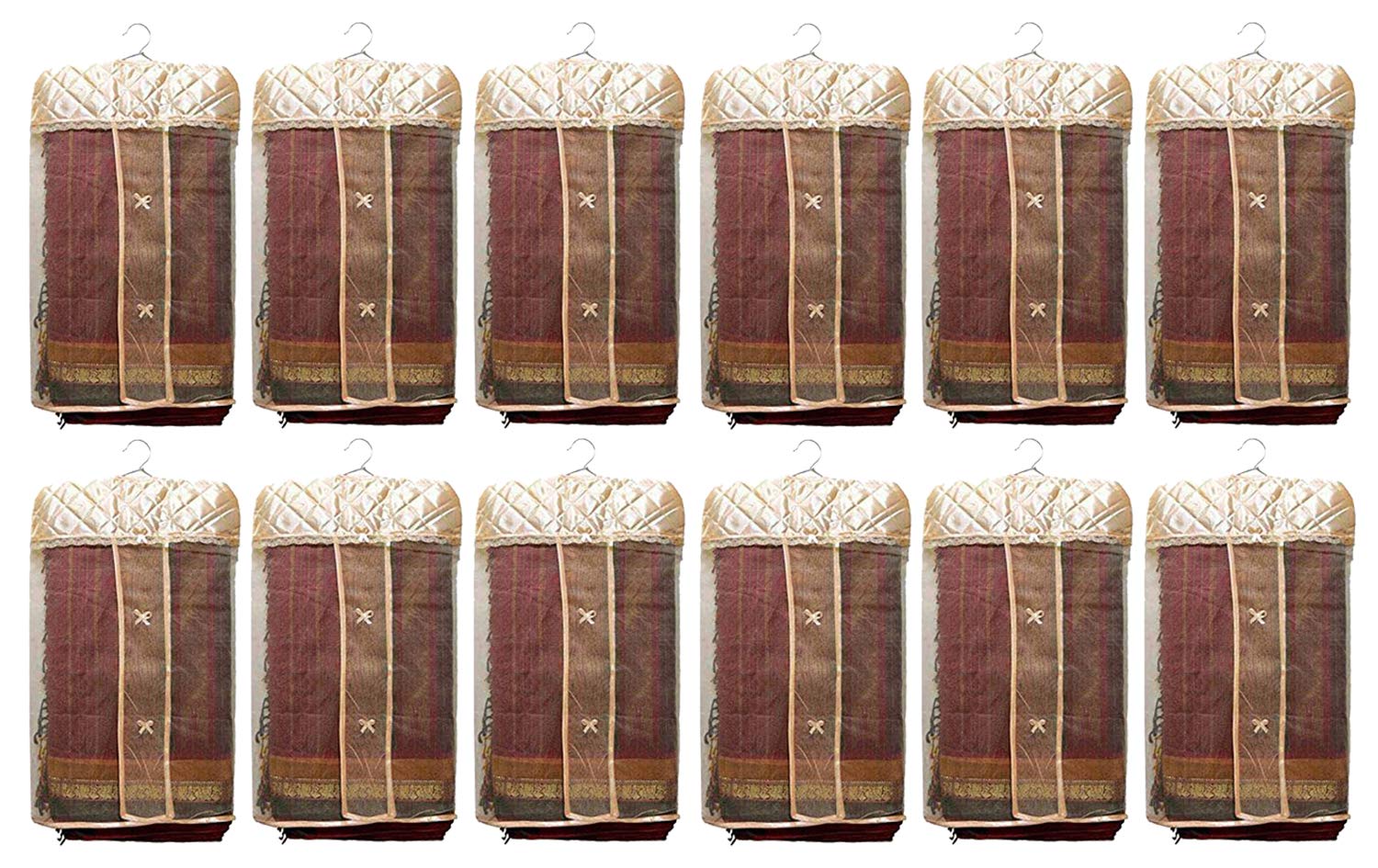 thumbnail image 2 of Kuber Industries™ Extra Large Transparent Net Saree Cover,Saree Bag 2 of 14