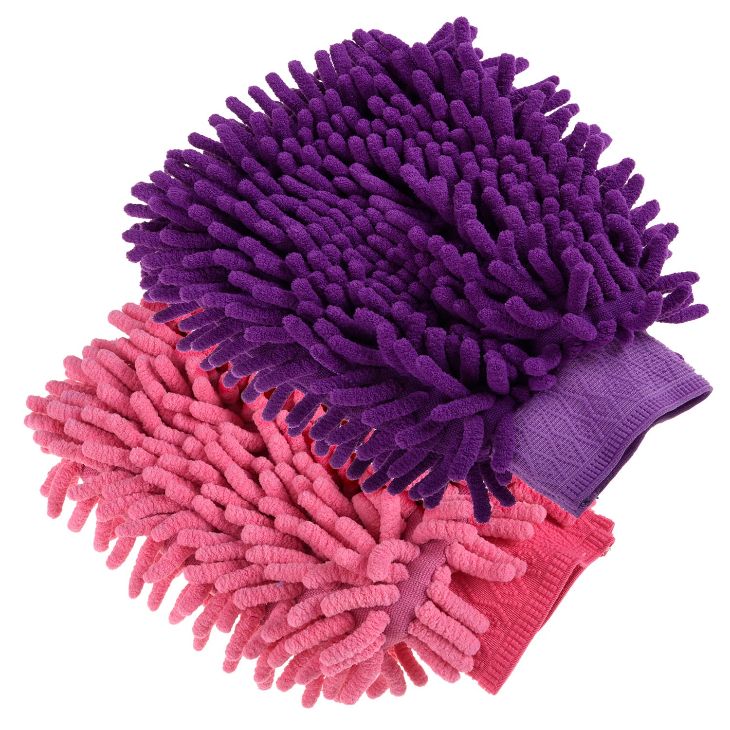 CARBINIC Microfiber Double-Sided Chenille Wash Mitt 1000 GSM