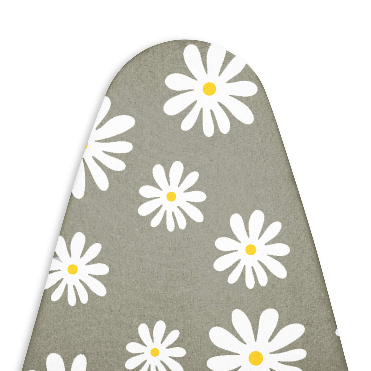 Encasa Homes Ironing Board Cover with 3mm Thick Felt Pad for Steam Press (Fits Standard Large Boards of 125x39 cm) Heat Reflective, Scorch & Stain Resistant, Printed - Daisy Grey