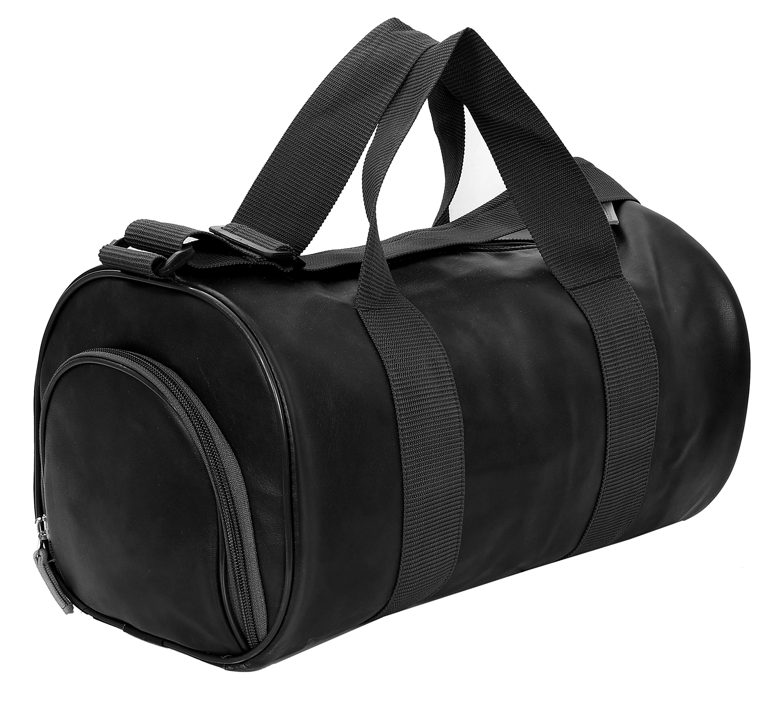 Kuber Industries Soft Duffle Gym Bag with Shoes Compartment (Black