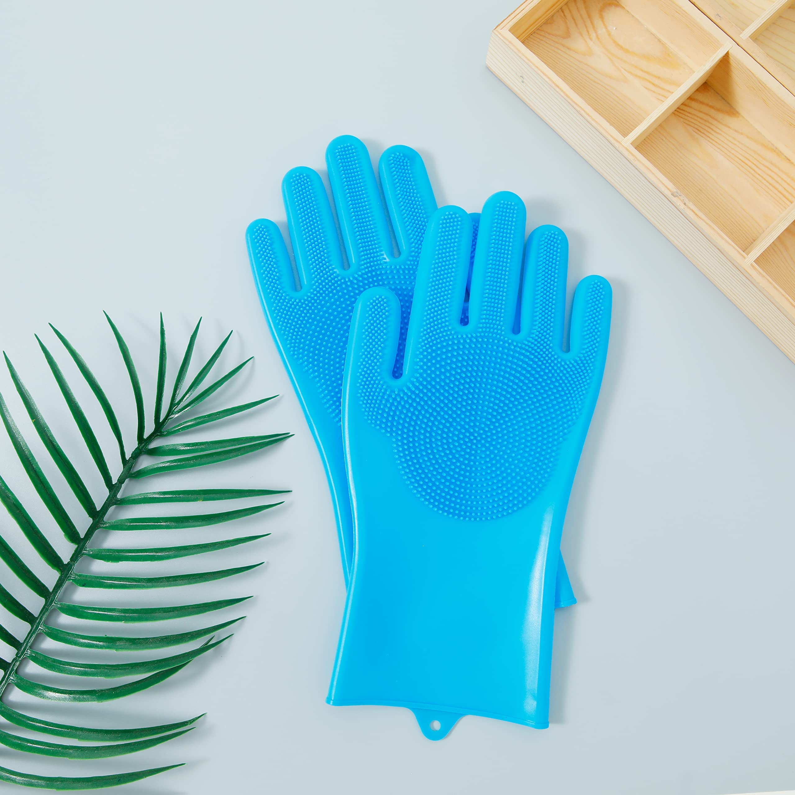 Kuber Industries Multi-Purpose Silicon Gloves For Kitchen Cleaning