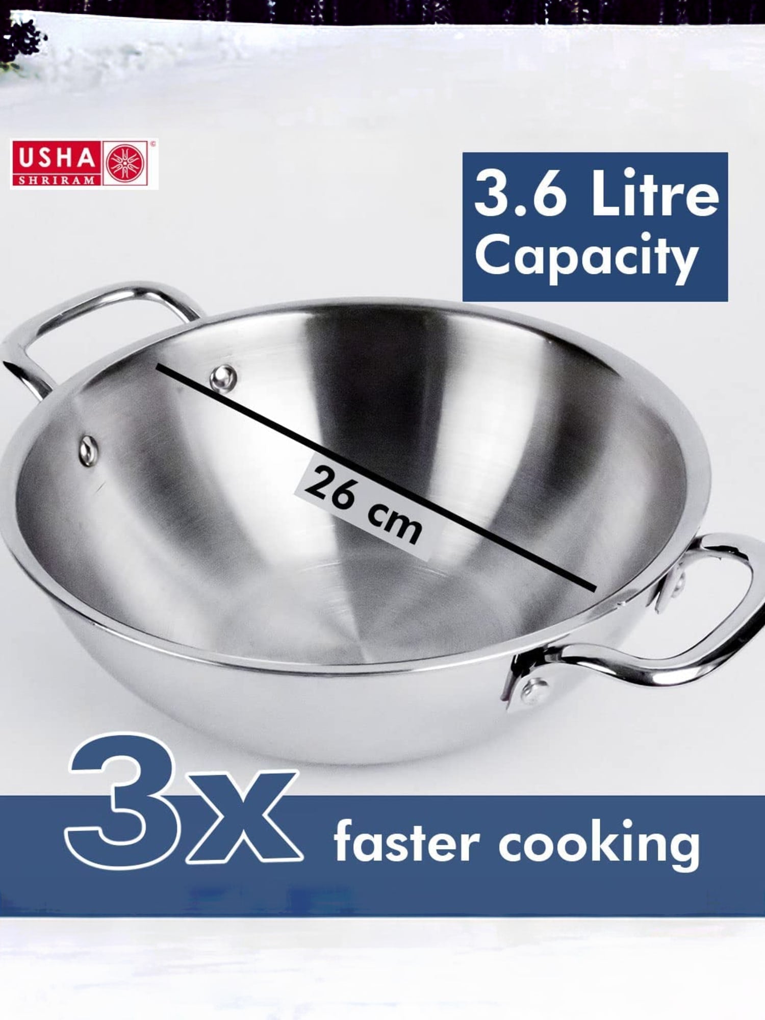 USHA SHRIRAM Kadai - Perfect for stovetop cooking