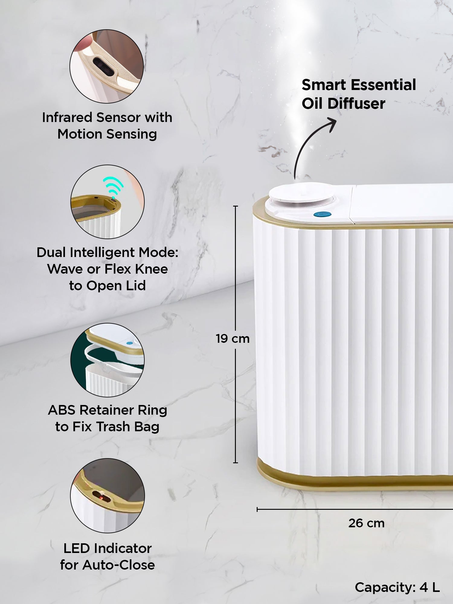 UMAI motion sensor dustbin - modern home decor item