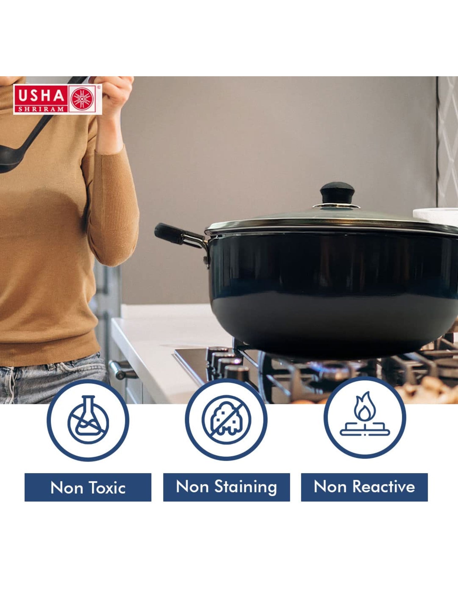 USHA SHRIRAM aluminium kadai - lightweight and durable cooking solution