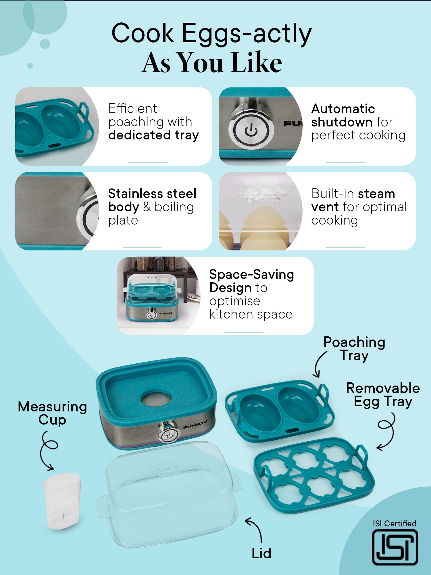 FUMATO egg boiler - quick and efficient meal prep
