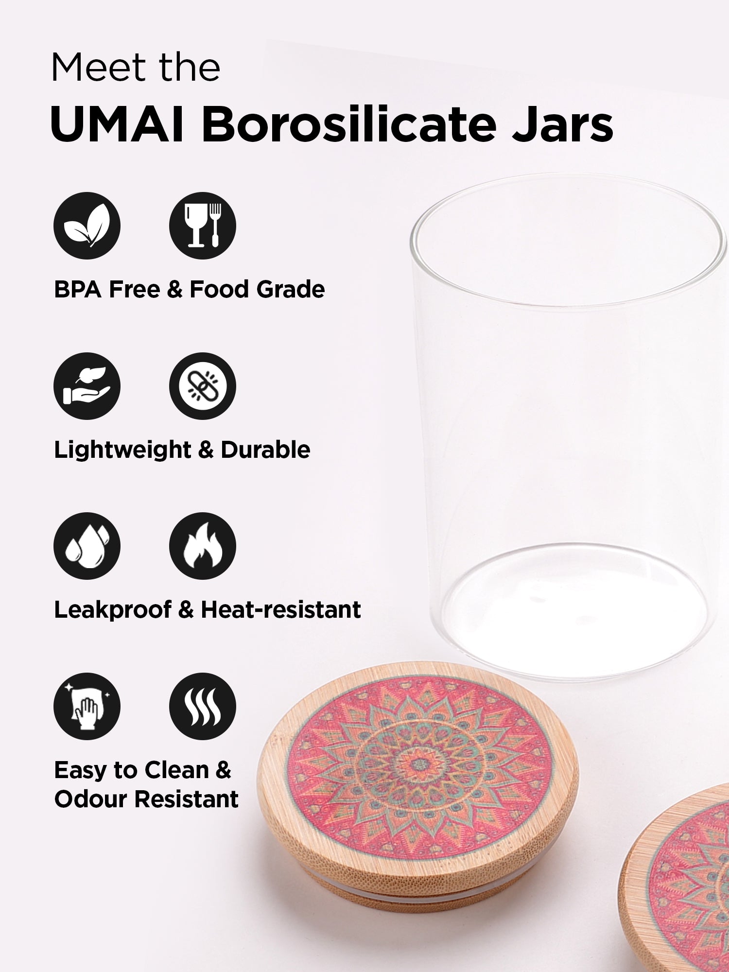 The Better Home UMAI Borosilicate Jar - Versatile Storage