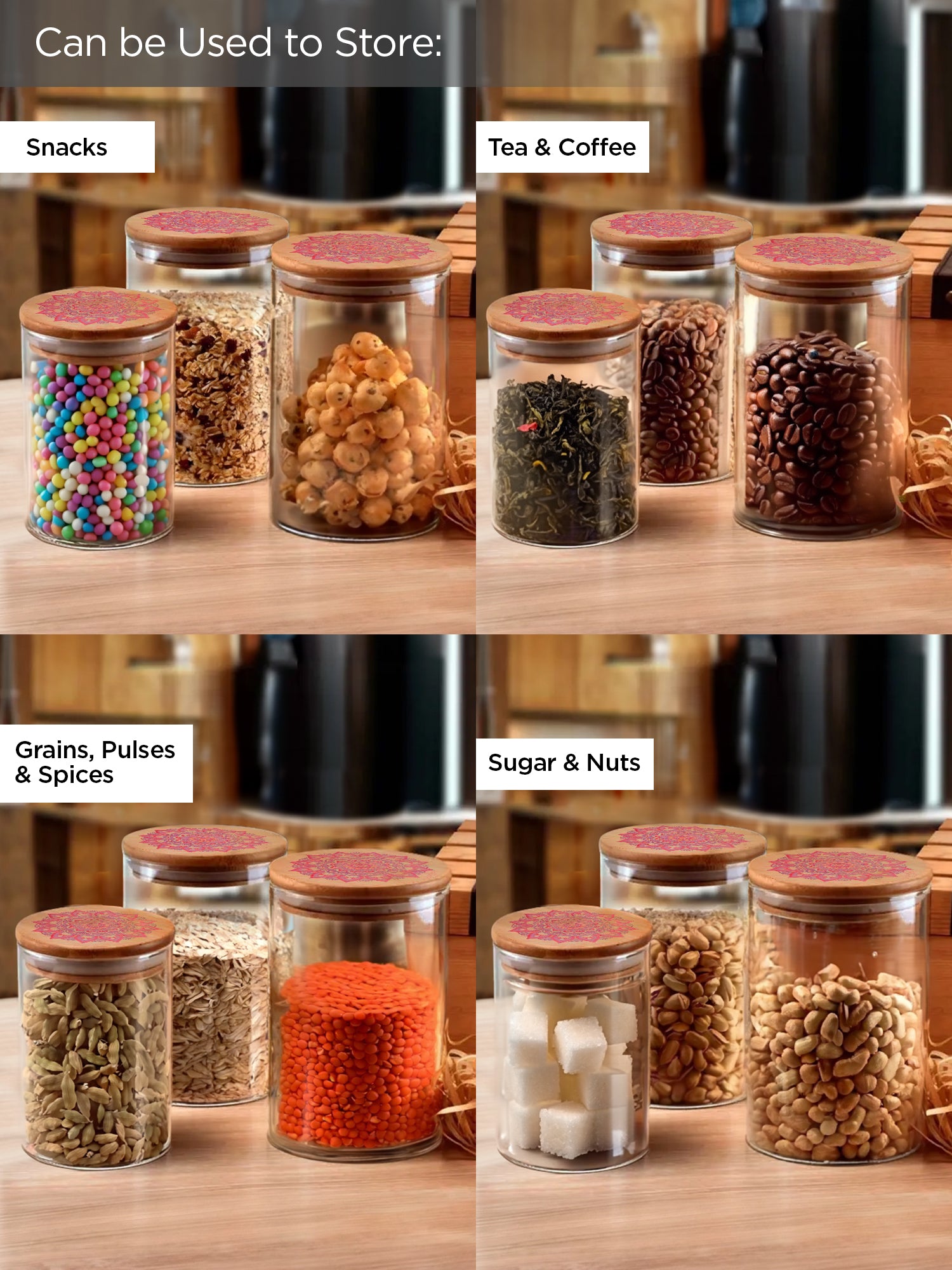 The Better Home UMAI Borosilicate Jars - Stylish pantry solution