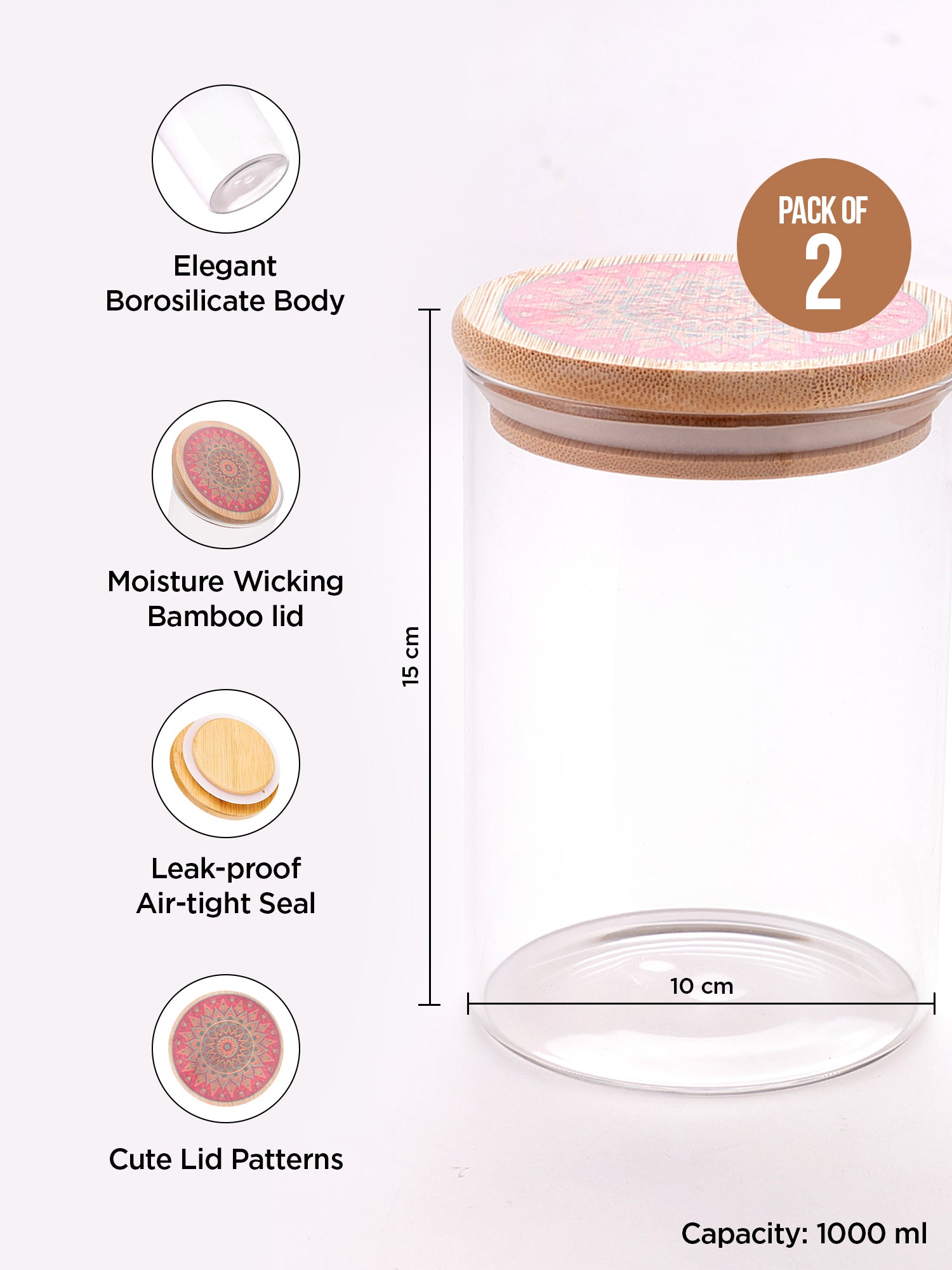 The Better Home UMAI Airtight Jar - Freshness Keeper