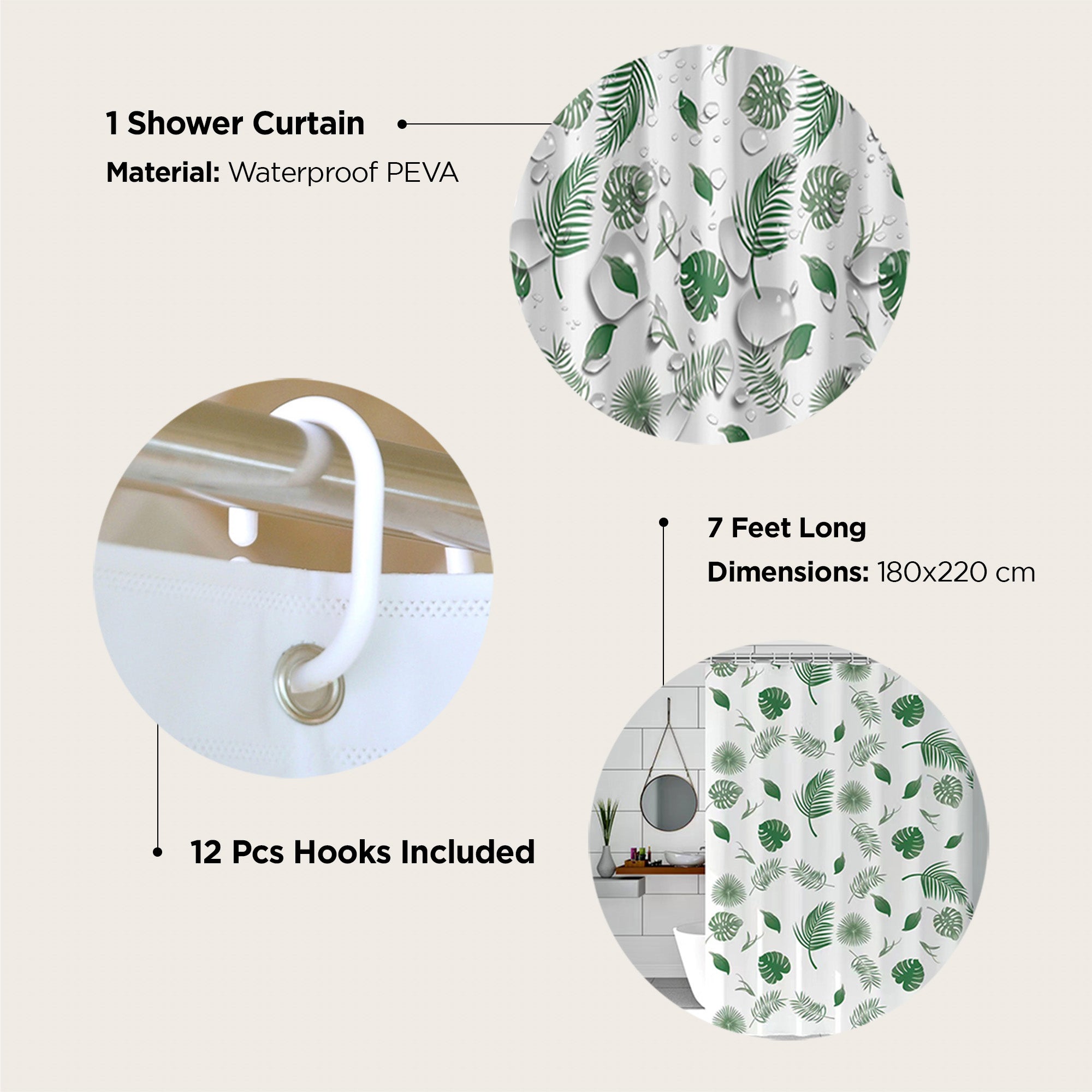 UMAI quick dry shower curtain - perfect for kids' bathrooms