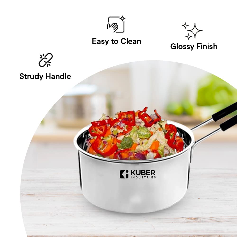 Kuber stainless steel saucepan - boiling milk