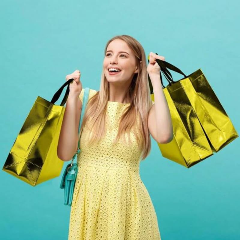 Evafly Golden reusable bags - shopping essentials
