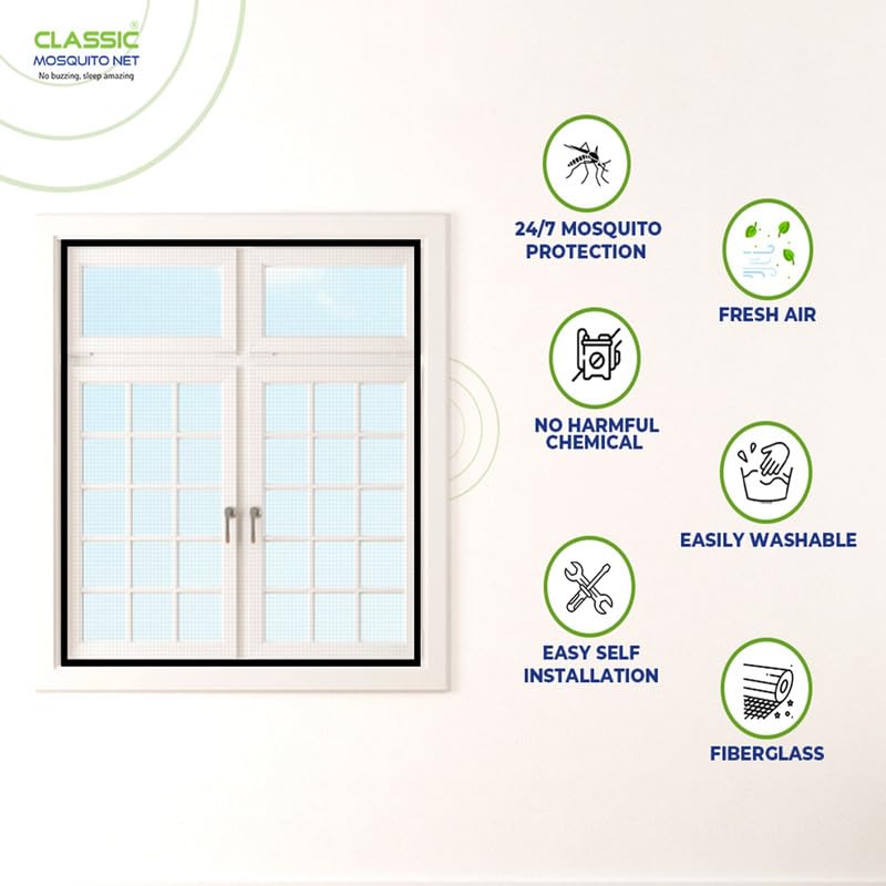 Classic Mosquito Net - Easy installation with hook tape