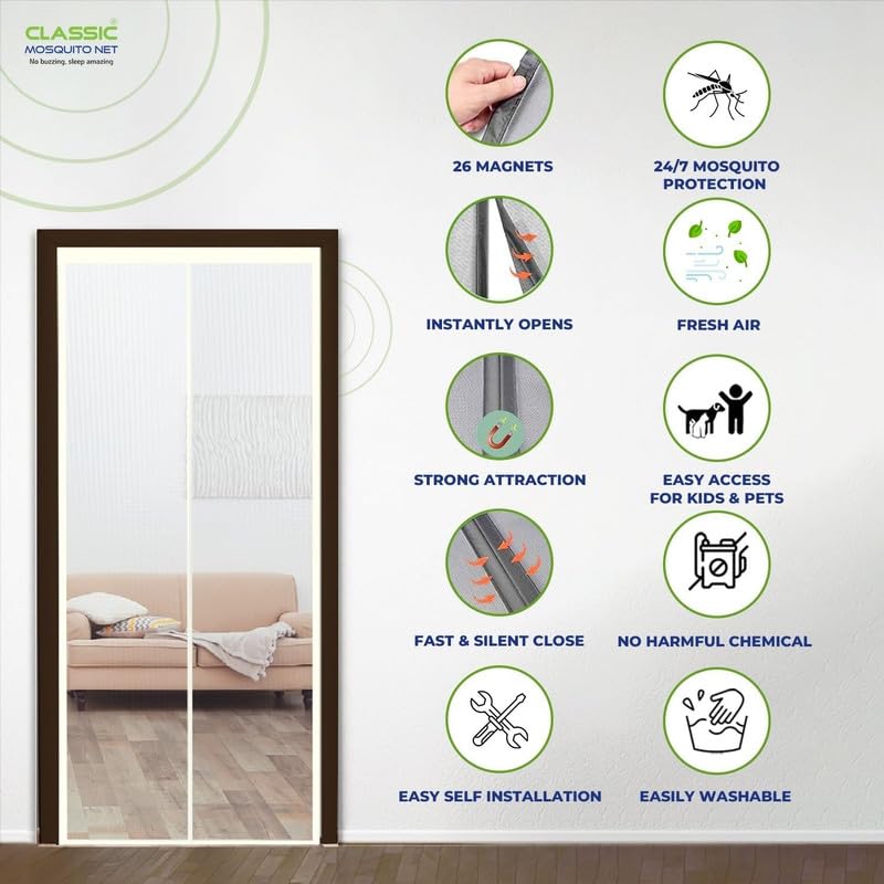 Classic Mosquito Net - Easy installation of door curtain