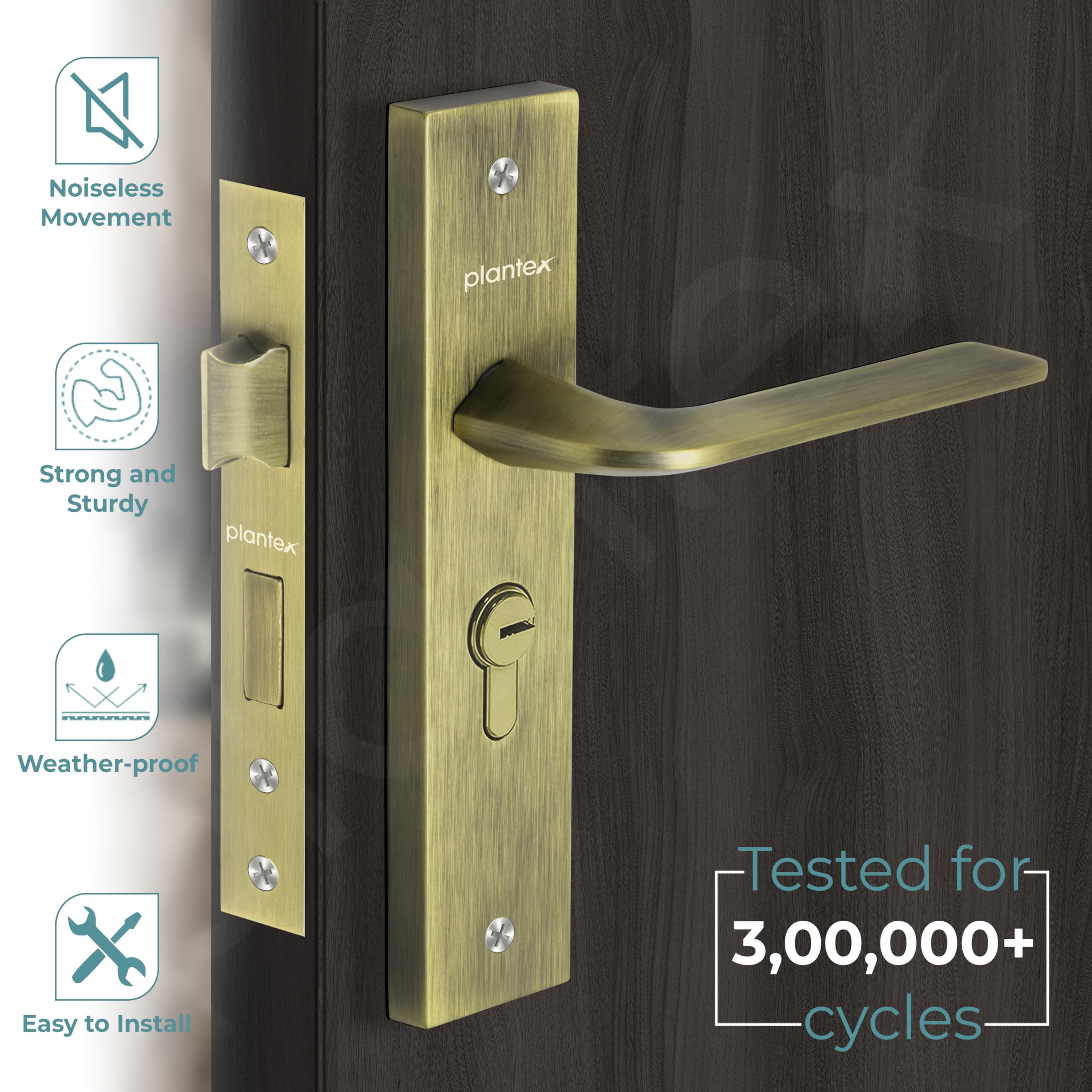 Plantex Heavy Duty Door Lock - durable mortise lock