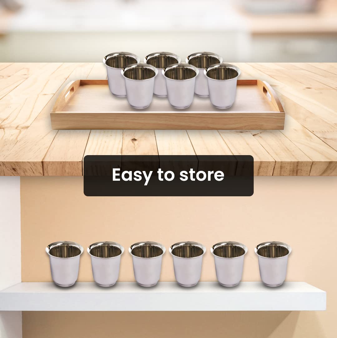 Kuber Industries stainless steel glasses - dining use