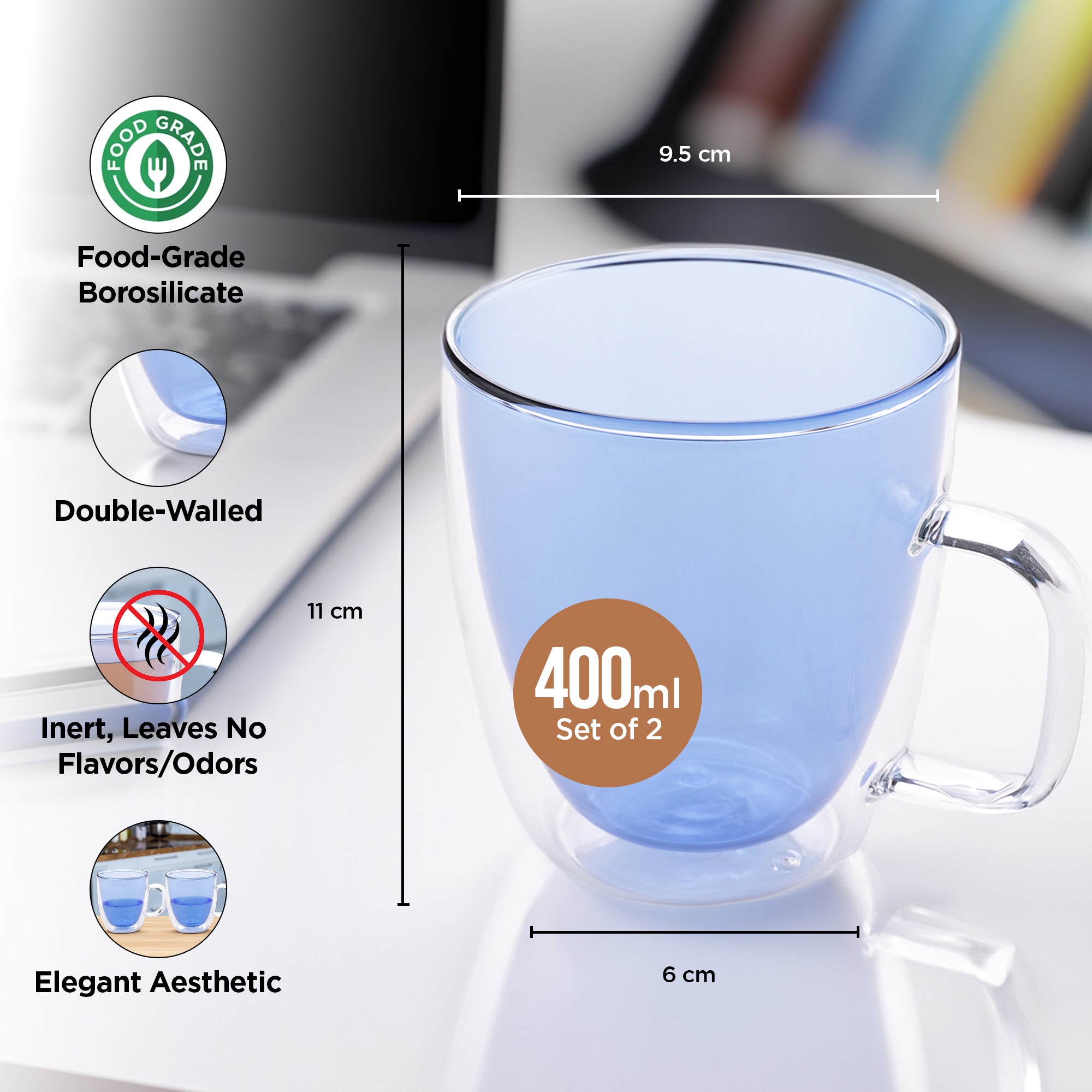 UMAI elegant mug set - great for serving teas