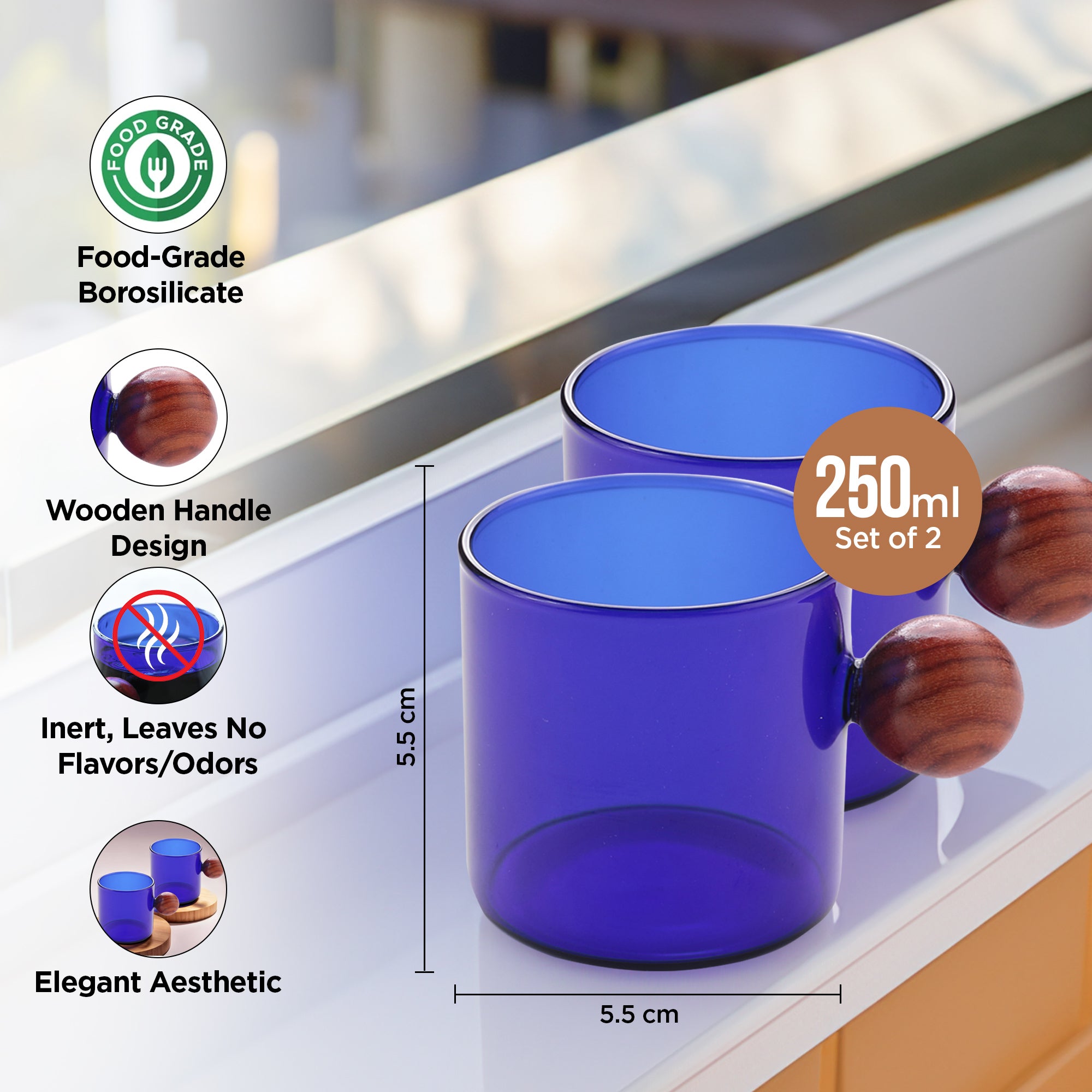 The Better Home Modern Glass Mug - Great for cocktails