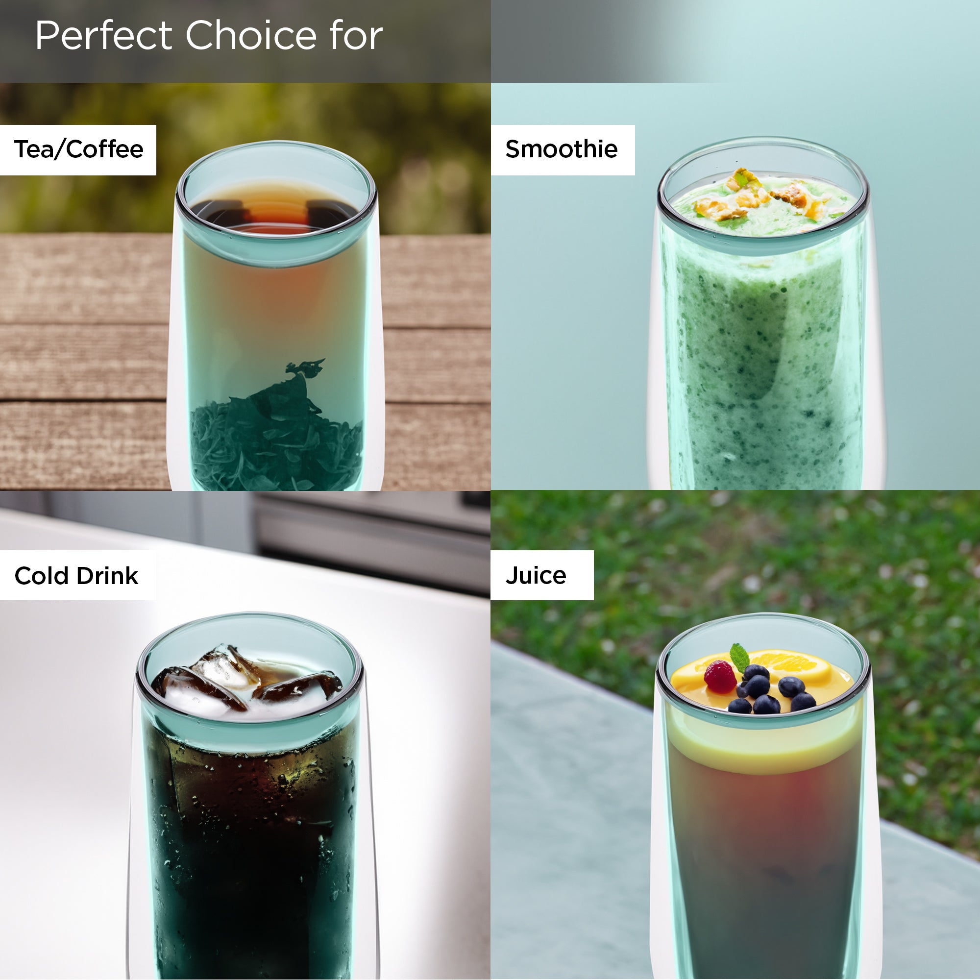 UMAI stylish glass mugs - ideal for office settings