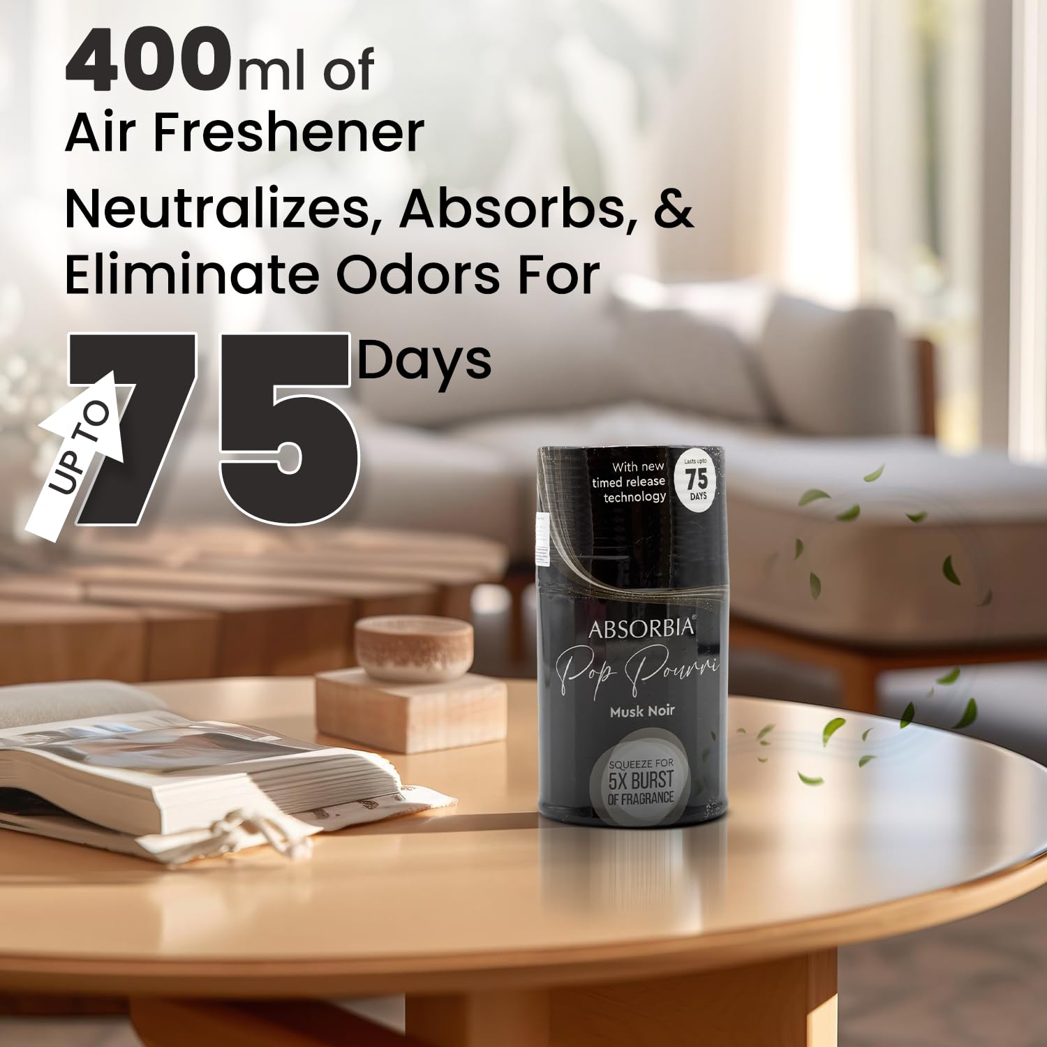 Absorbia air freshener - enhances living space ambiance