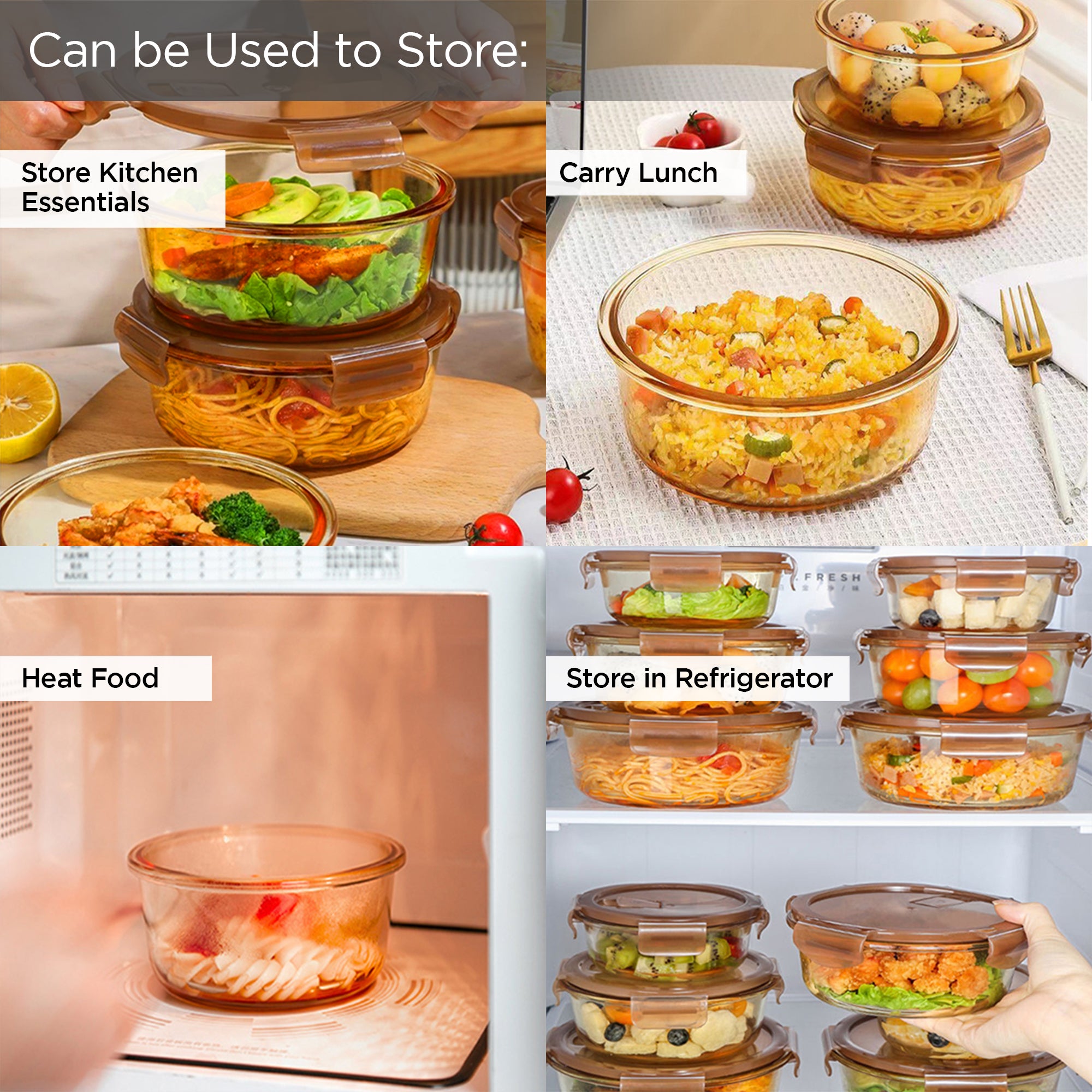 The Better Home UMAI Borosilicate Jars - Airtight Food Storage