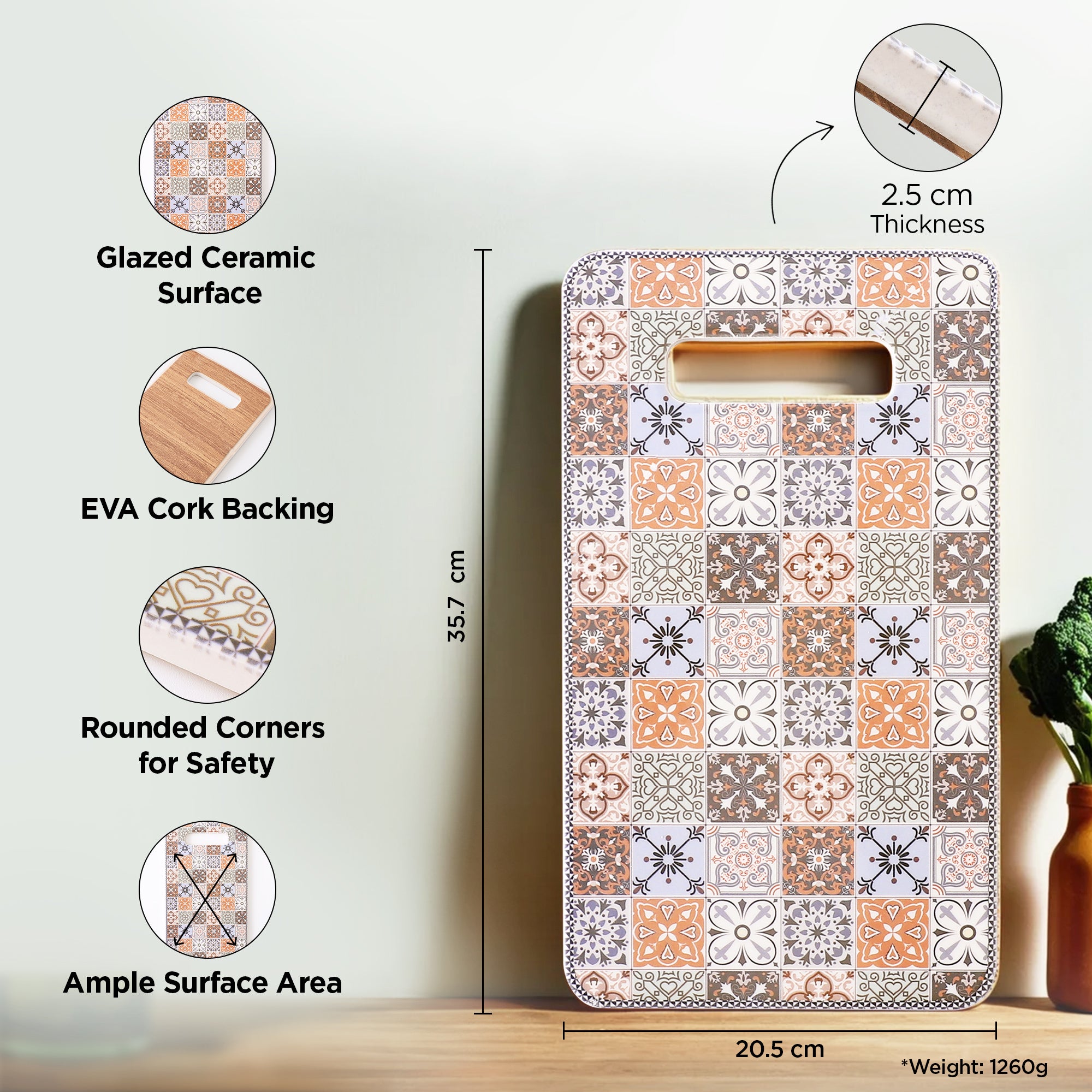 The Better Home kitchen chopping board - dough rolling