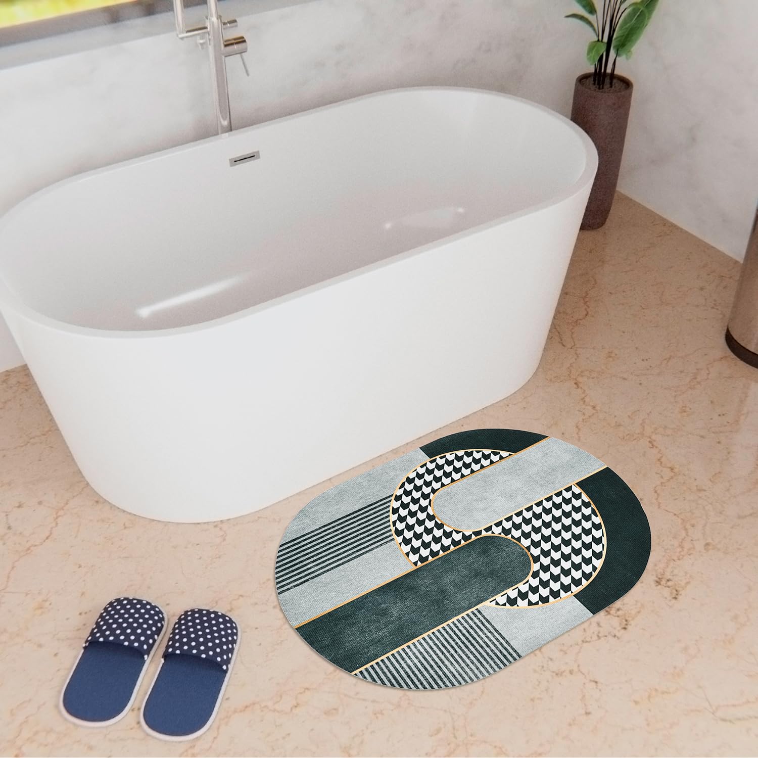 Kuber Industries Machine Washable Bath Mat - Easy Care