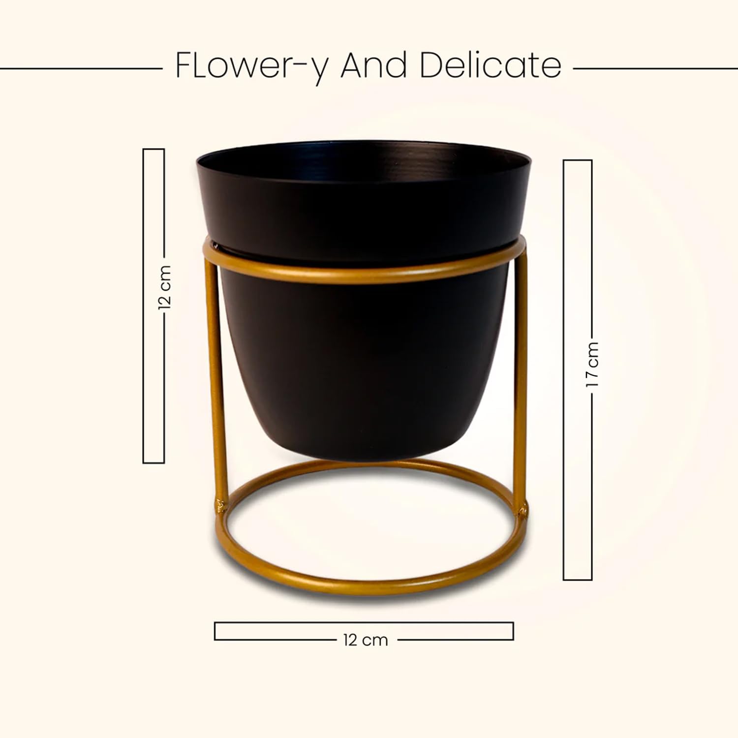 Kuber Industries metal flower pot - stylish interior