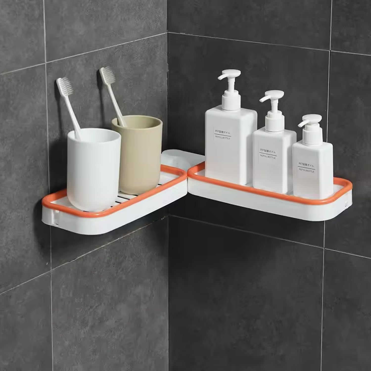 Kuber Bathroom Corner Shelf - modern storage option