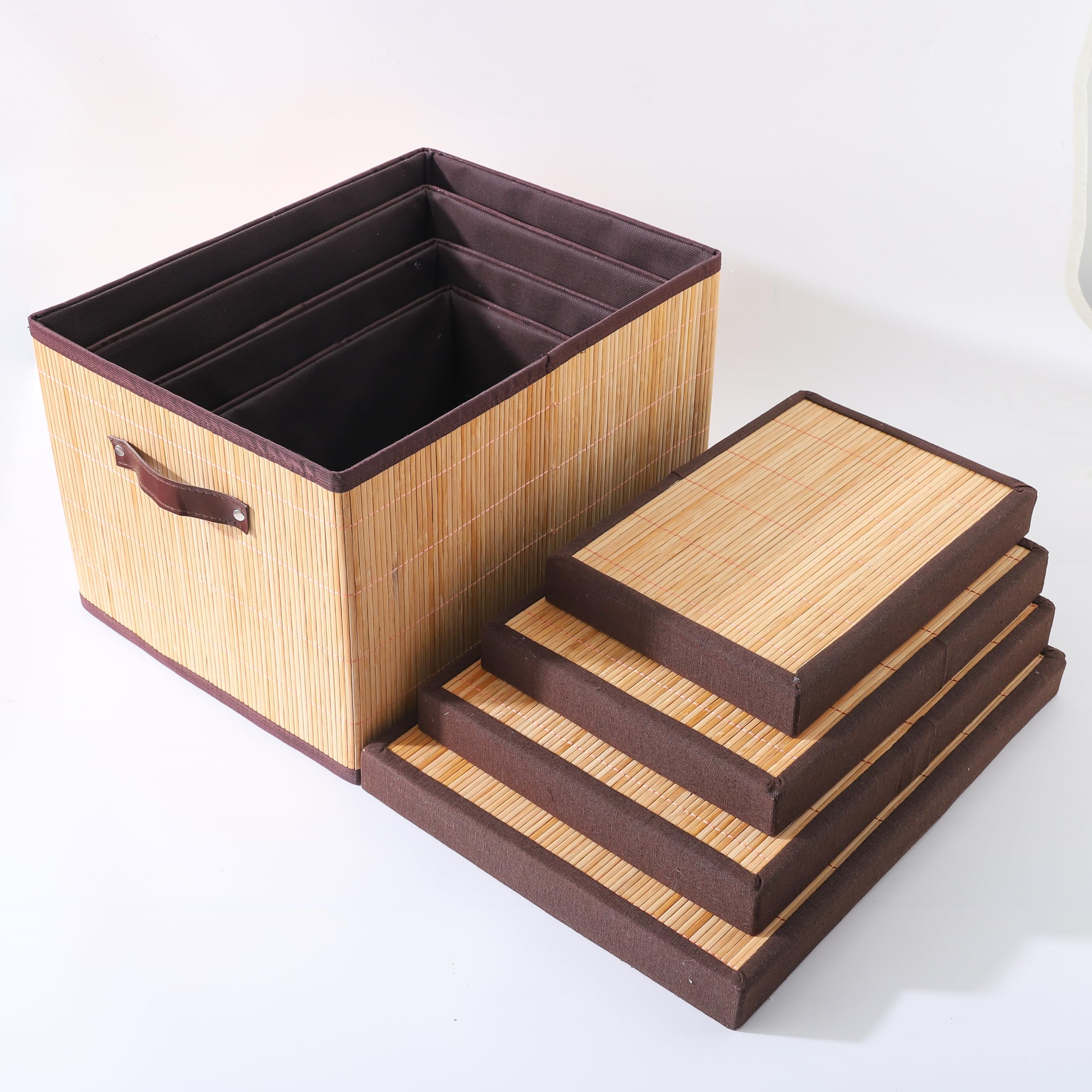 Kuber Bamboo Laundry Basket - Neatly arranged in the bathroom