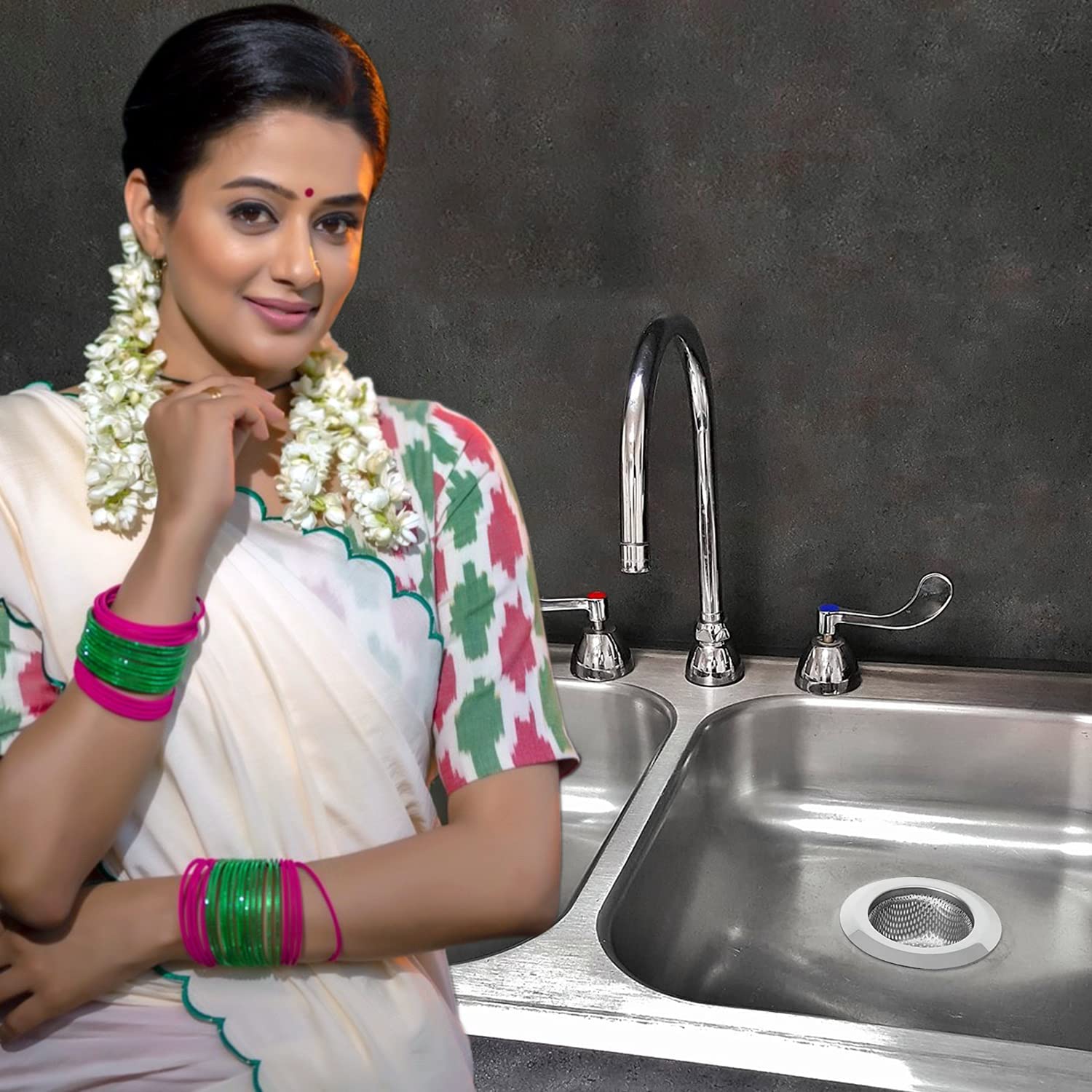 Kuber Industries kitchen faucet - Stylish silver design