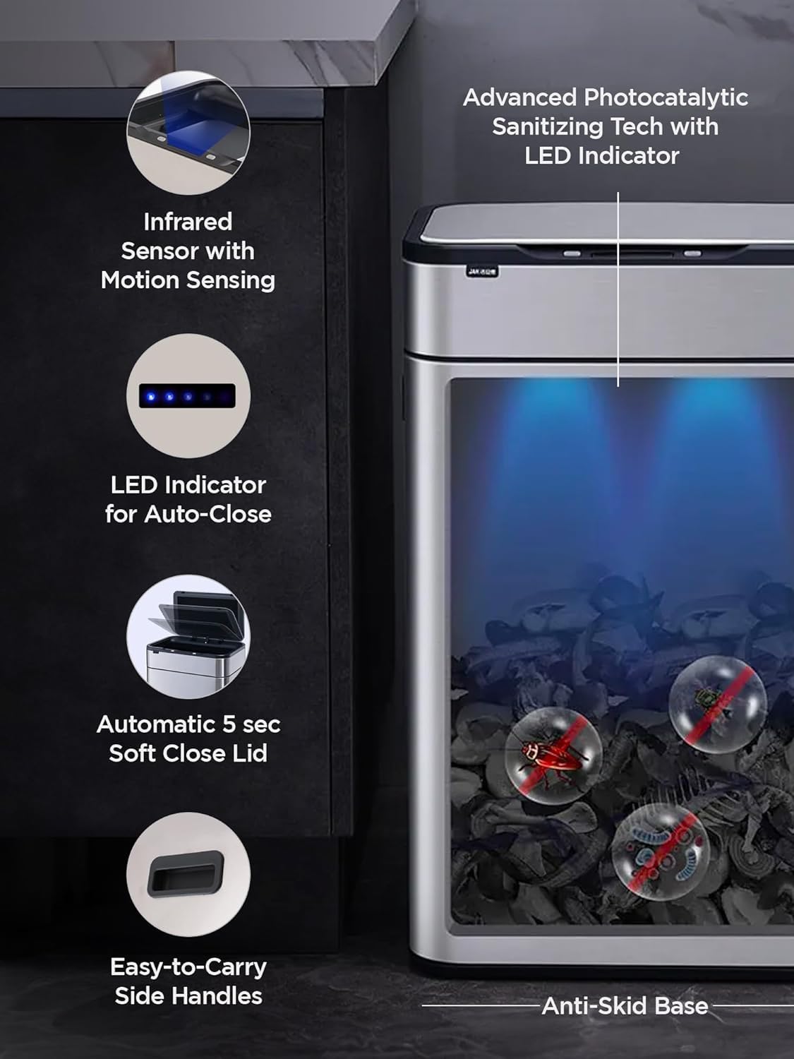 Kuber Industries sensor dustbin - Efficient waste disposal outdoor