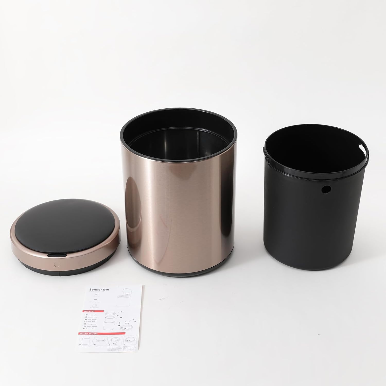 Kuber Industries Round Sensor Dustbin - Bathroom hygiene solution
