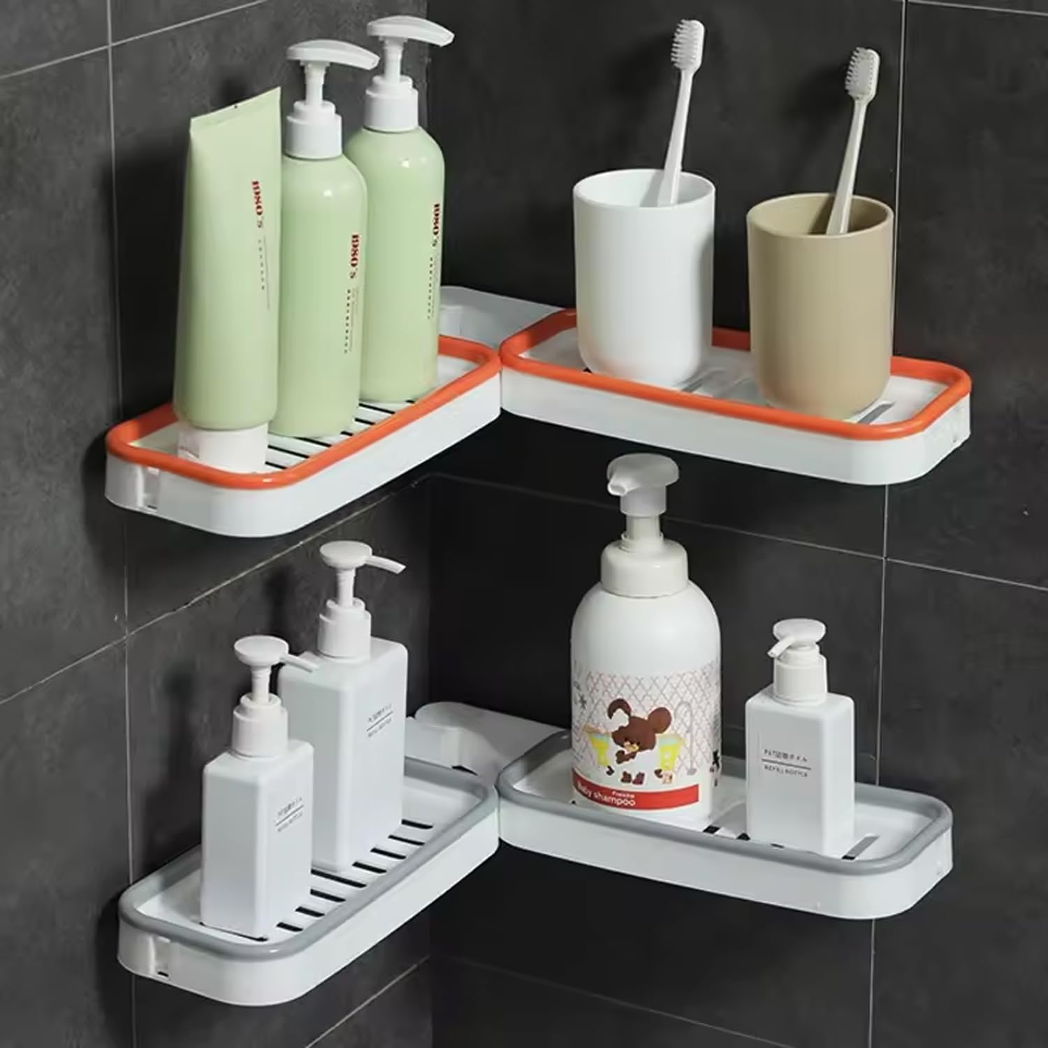 Kuber Industries bathroom shelf - space-efficient design