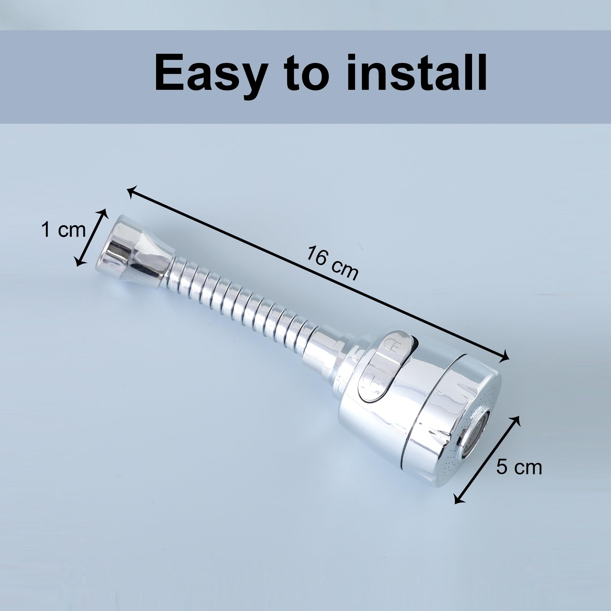 Kuber Industries kitchen faucet - close-up of water-saving technology