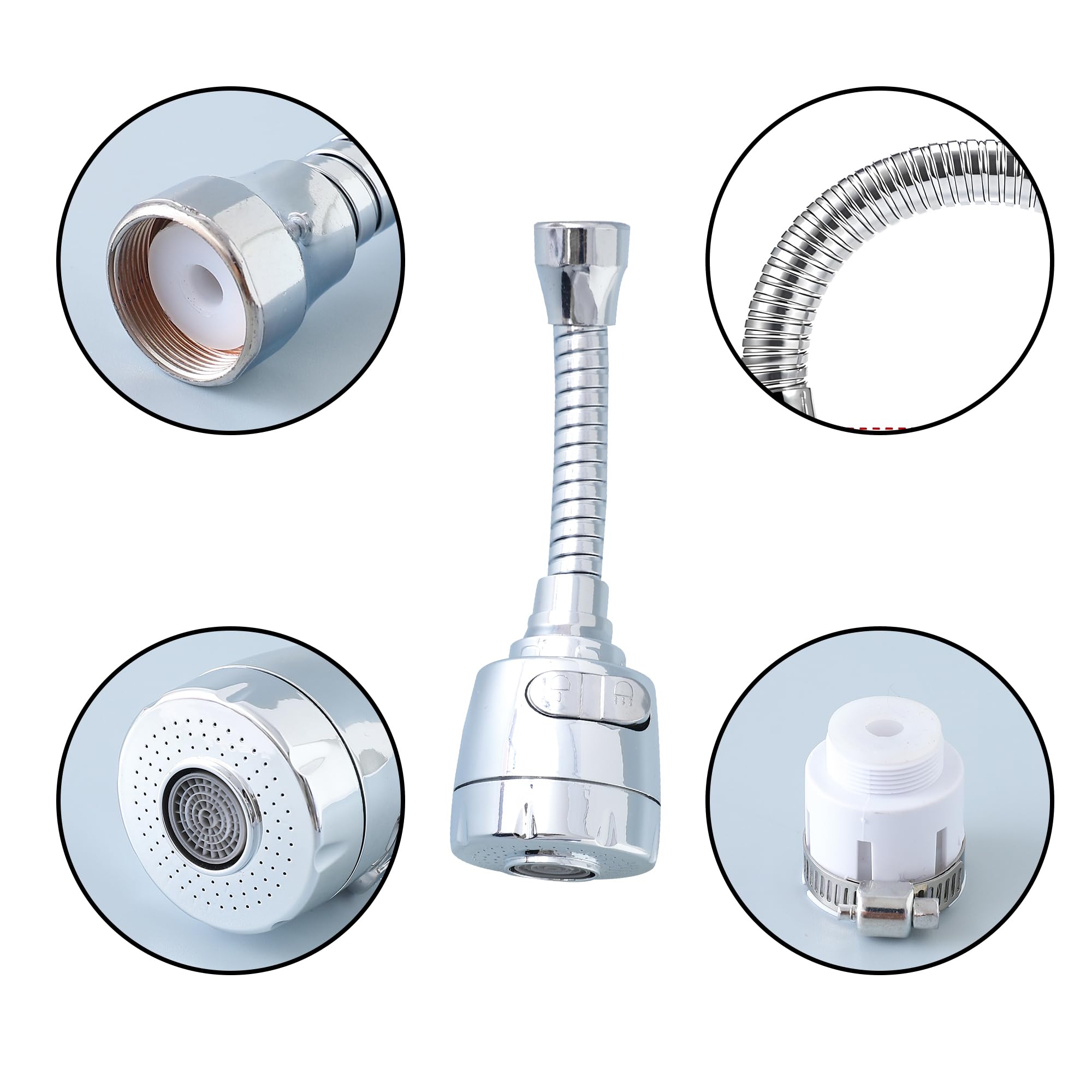 Kuber Industries kitchen faucet - showcasing 360-degree rotation feature