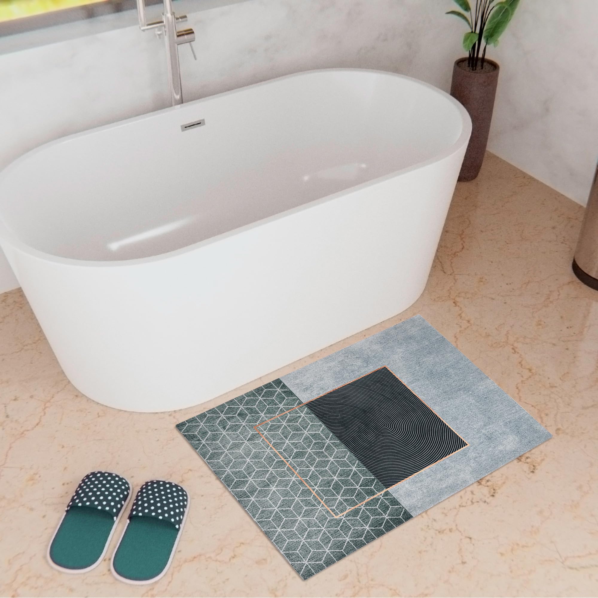 Kuber Industries Multi-Purpose Bath Mat - Luxurious feel