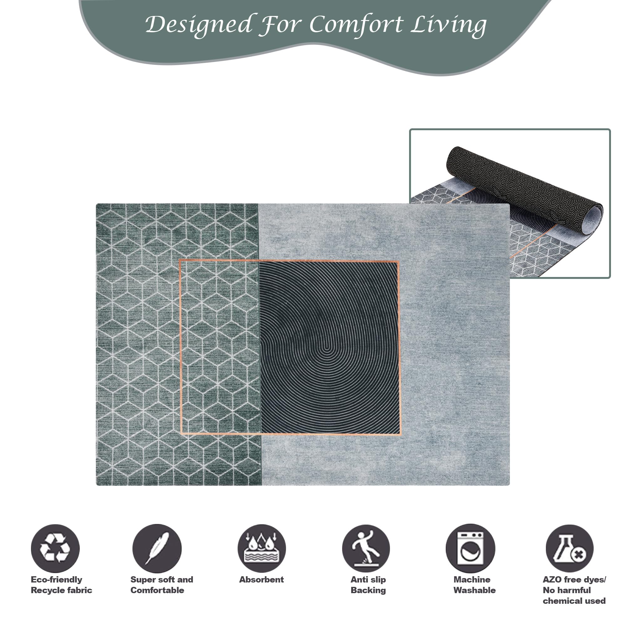 Kuber Industries Non-Slip Bath Mat - Entryway style