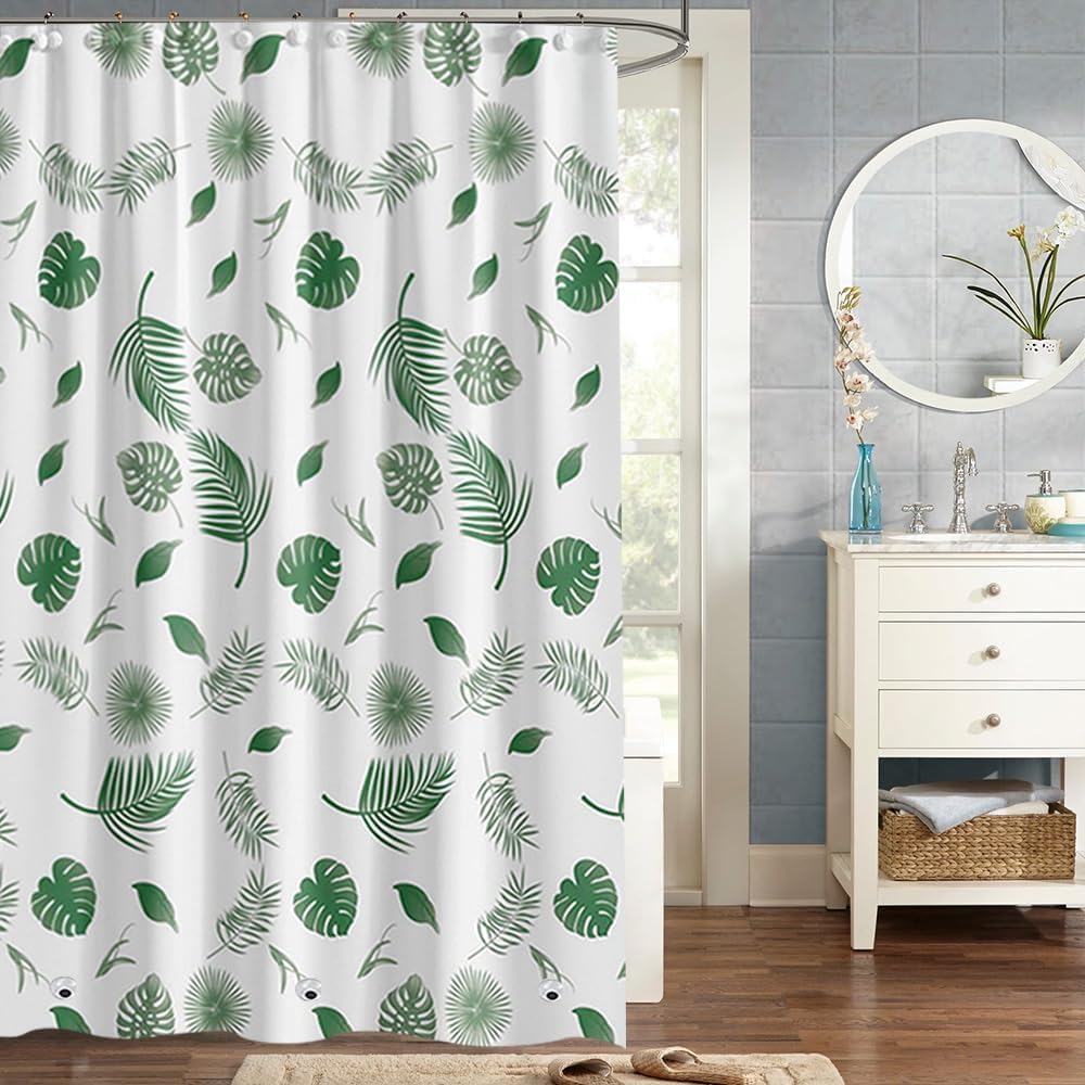 Kuber PEVA Shower Curtain - Includes hooks for easy installation