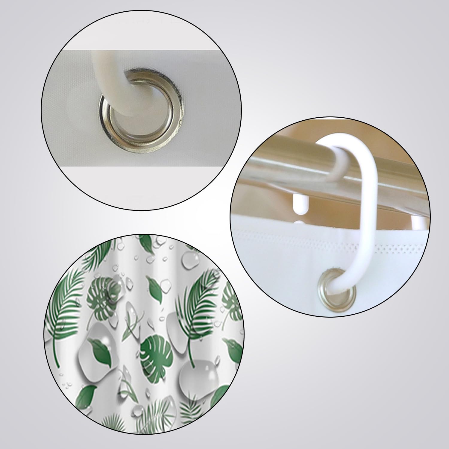 Kuber PEVA Shower Curtain - Perfect for hotels