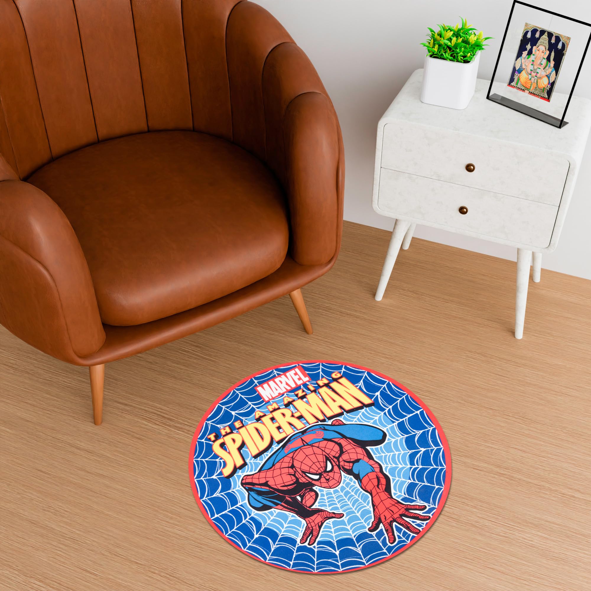 Kuber Industries Spiderman Bath Mat - Children's bathroom decor