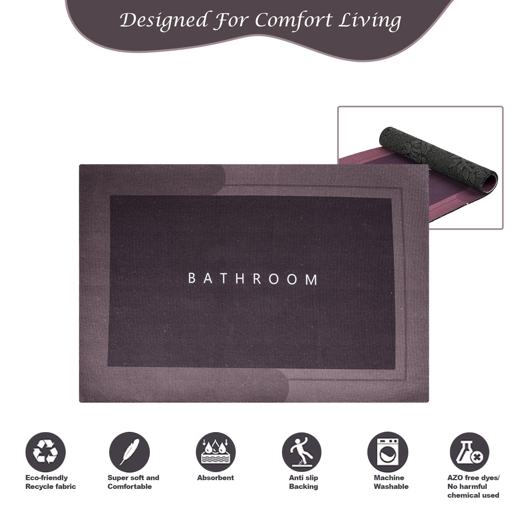 Kuber Industries Non-Slip Bath Mat - Kitchen Safety